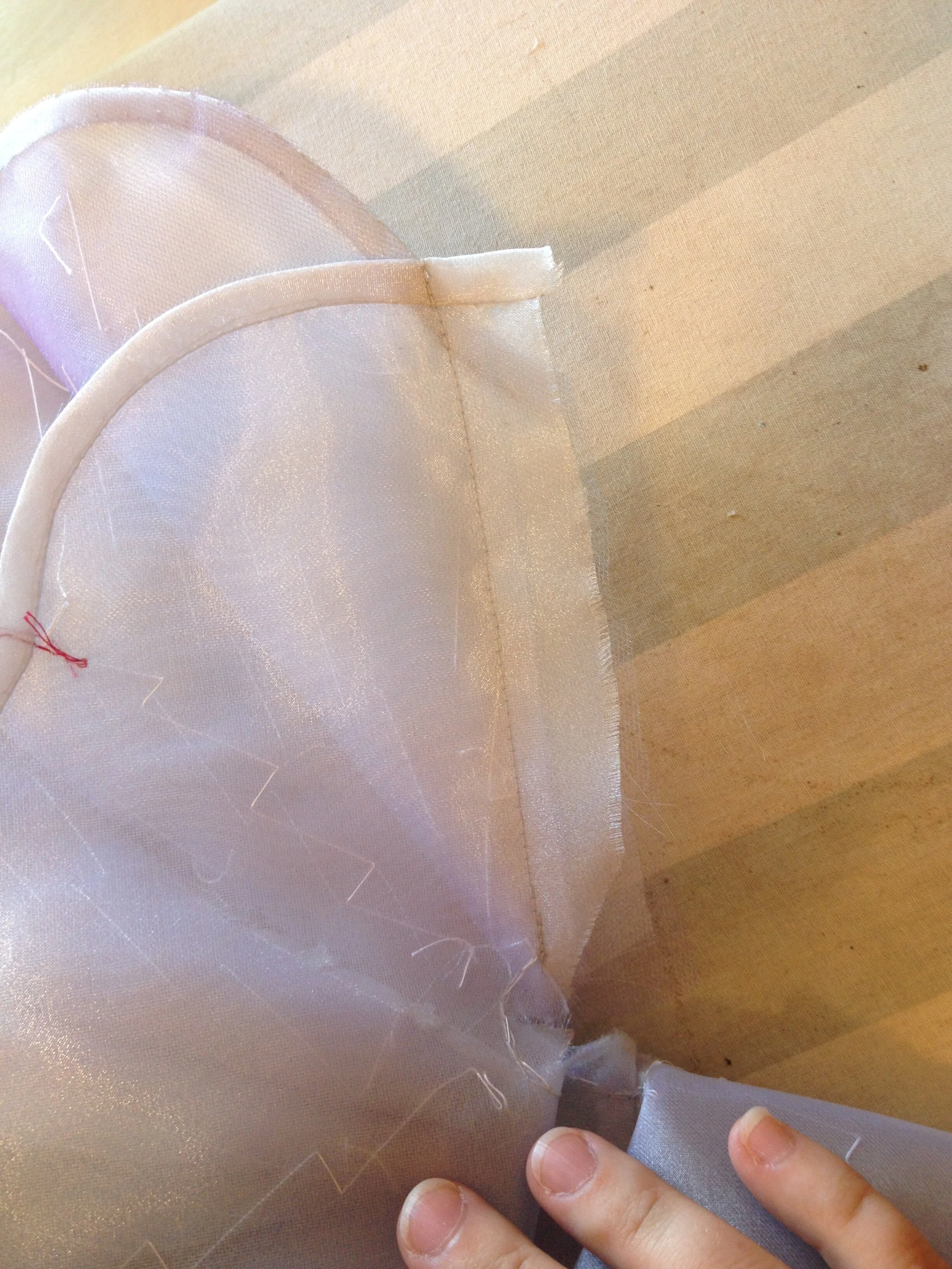 Seams, before finishing.