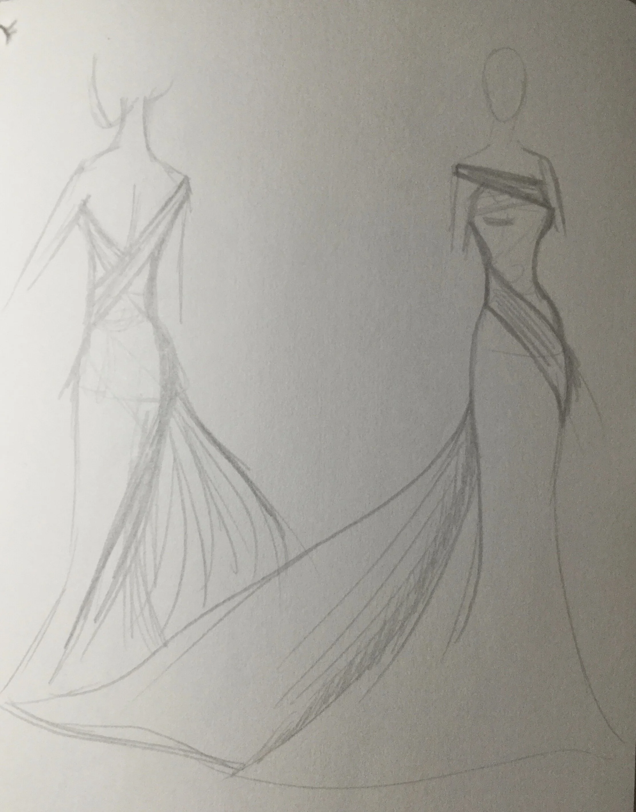 Second sketch. Got turned around on the direction of my sashes.