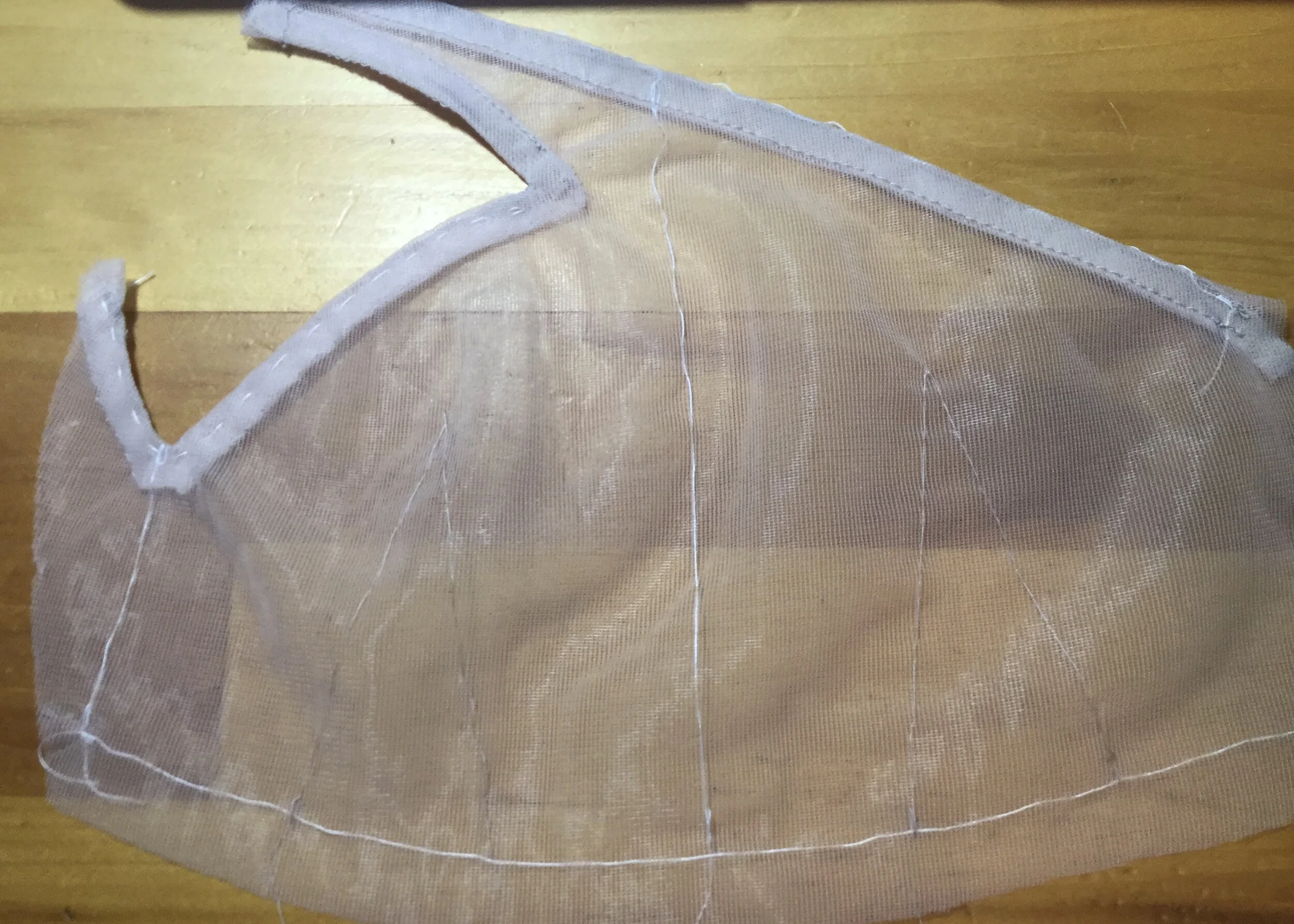 Finished underarm, haven't taken out basting yet.