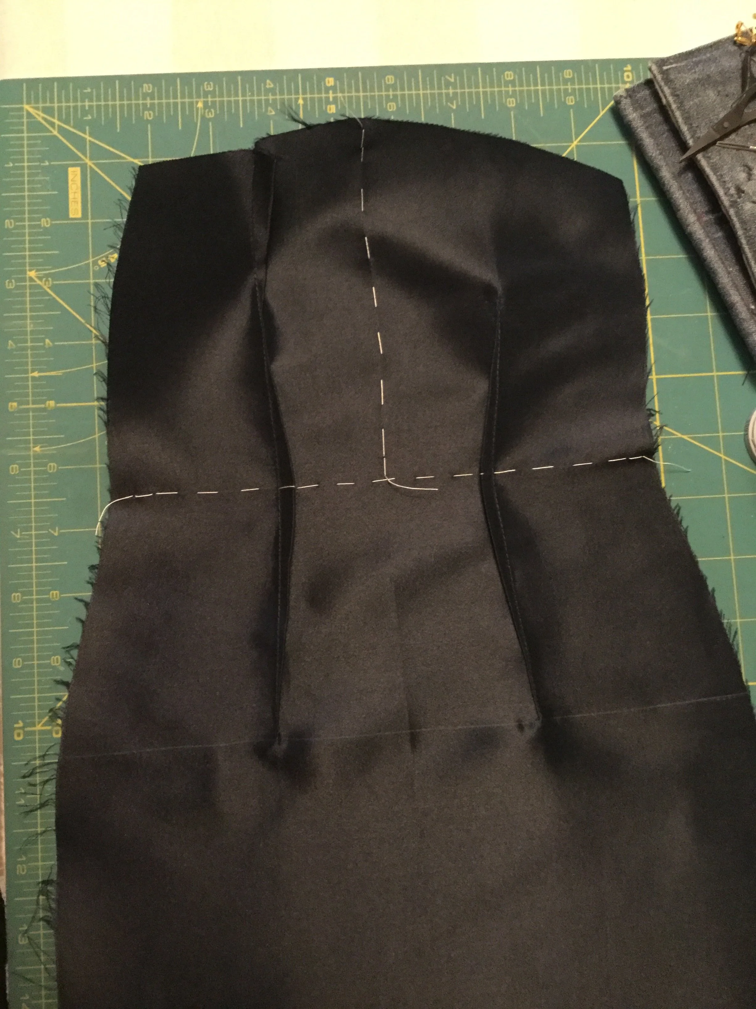Front with darts closed.