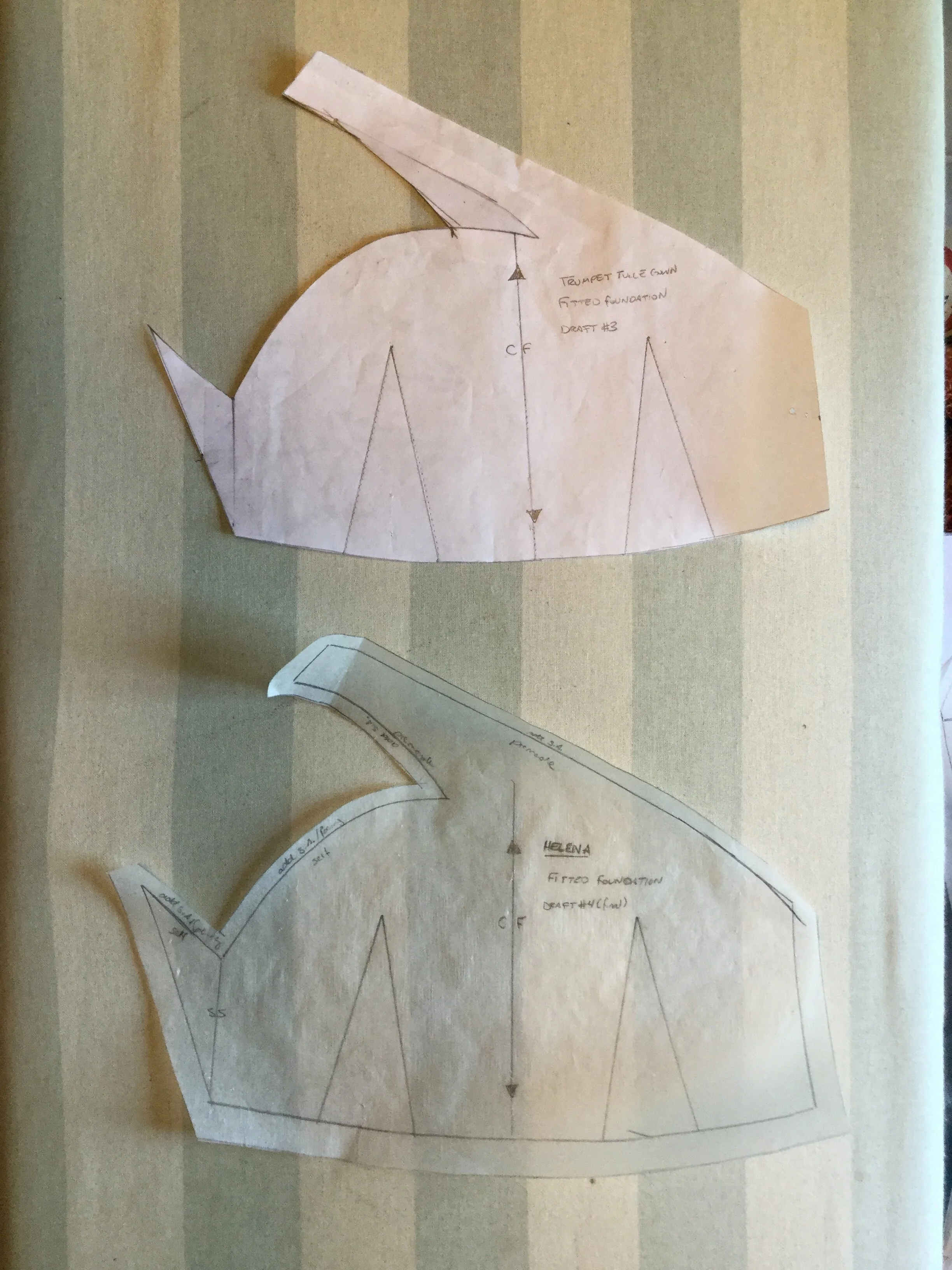 Foundation draft and tissue pattern.