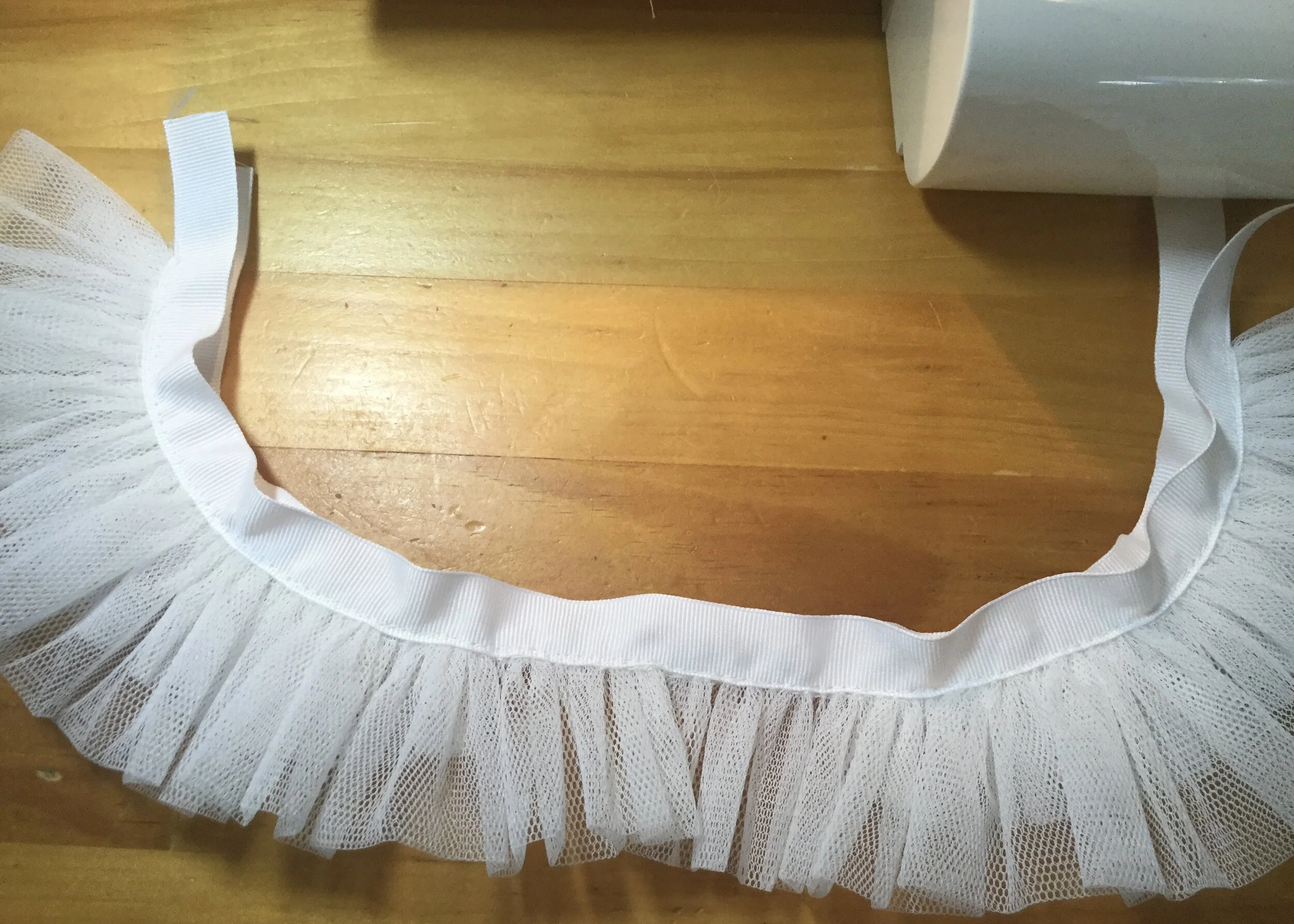 Finishing the waistband.