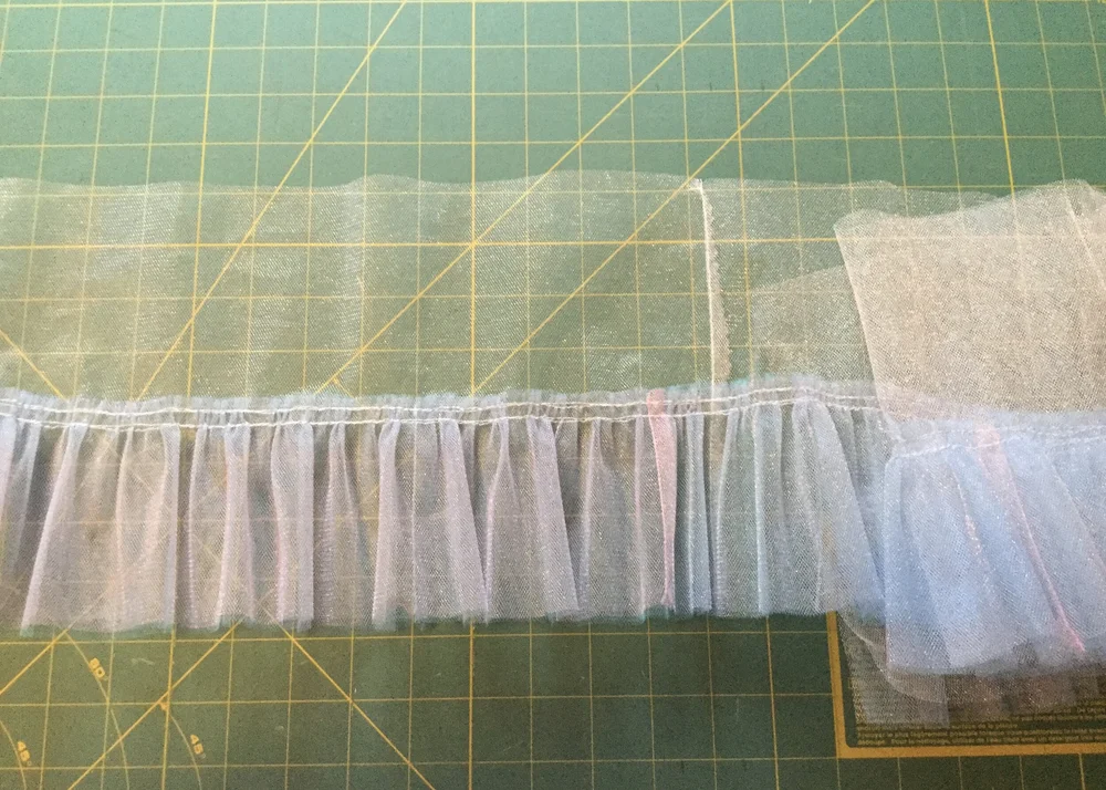 Applying the small flounce to the large one.