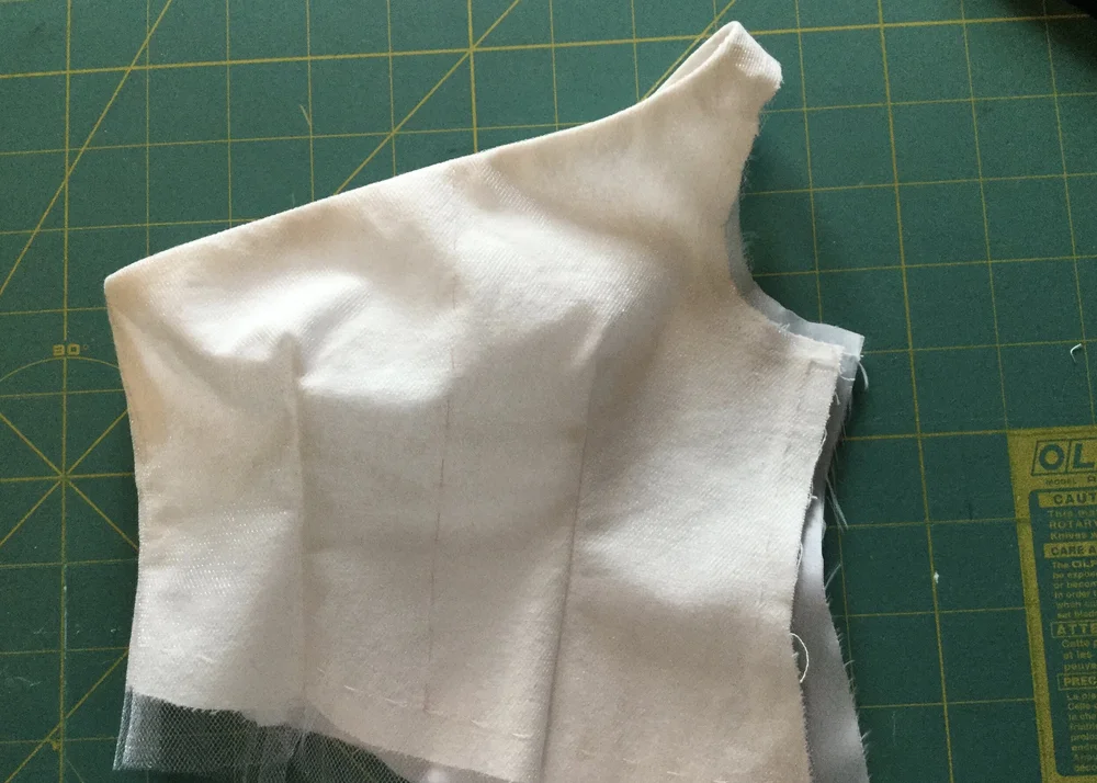 Bodice with finished neckline.