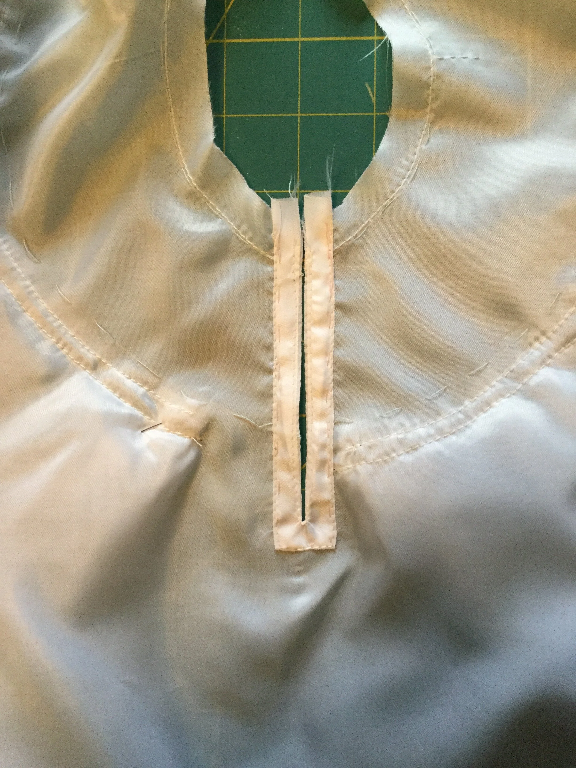 Finished placket, inside.
