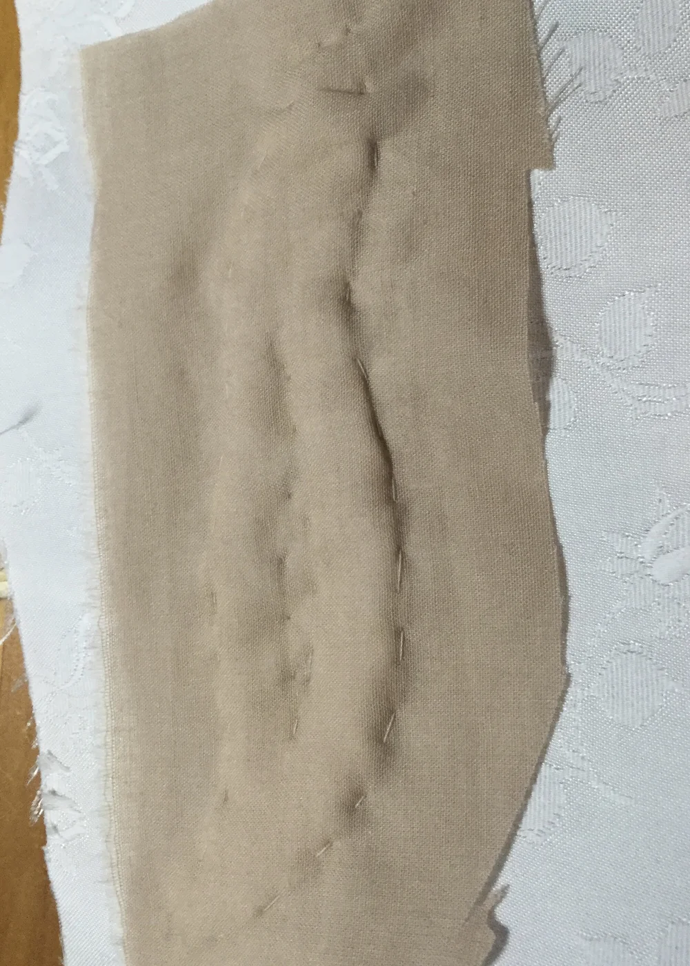 Beige cotton cover.