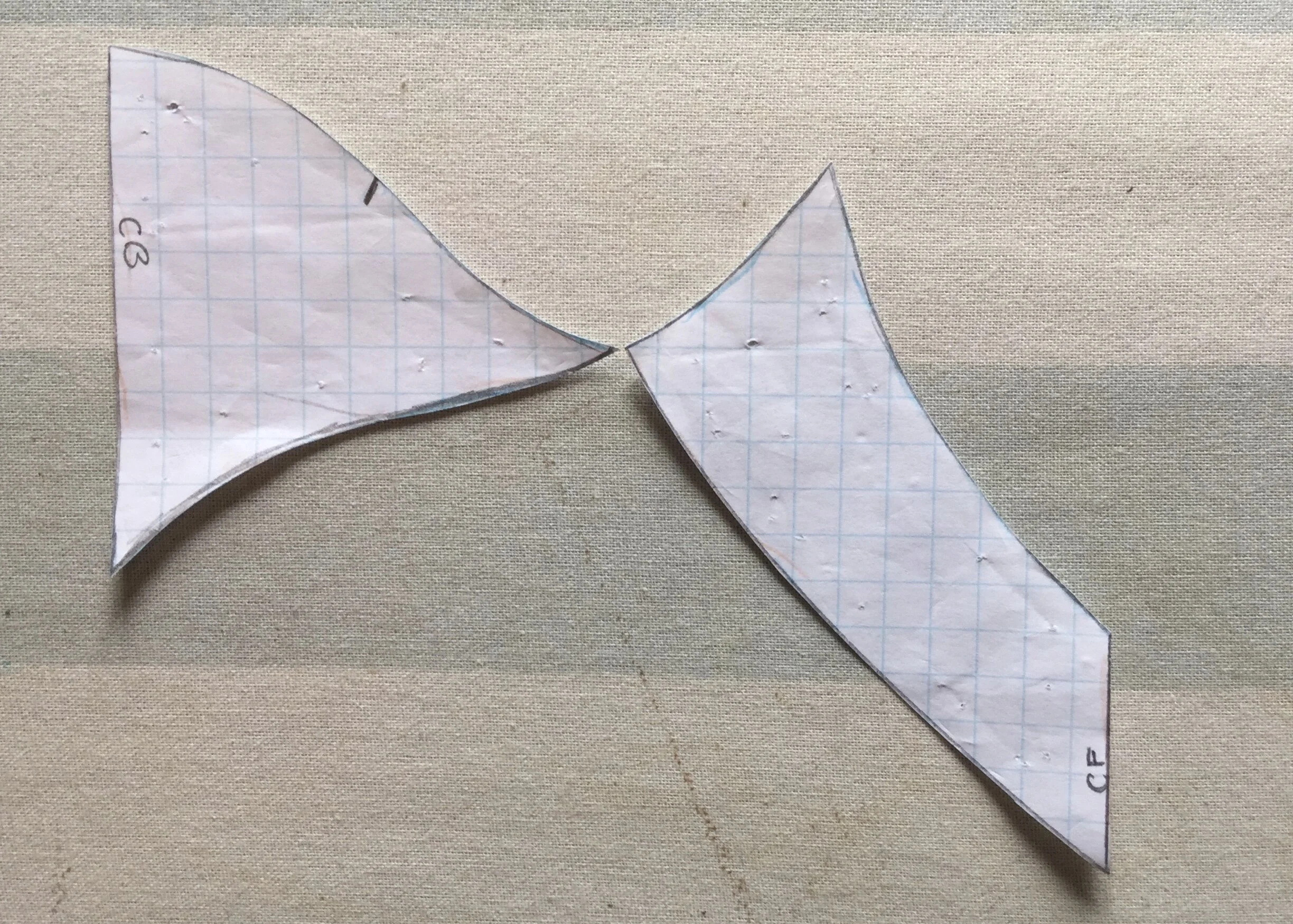 Collar facing patterns.