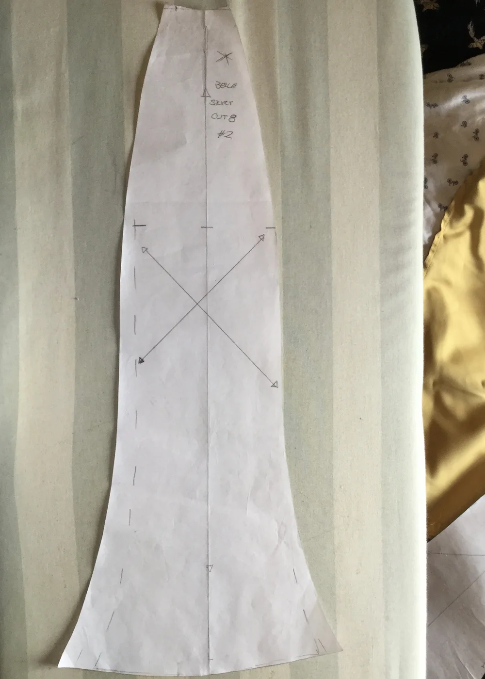Early version of skirt pattern.