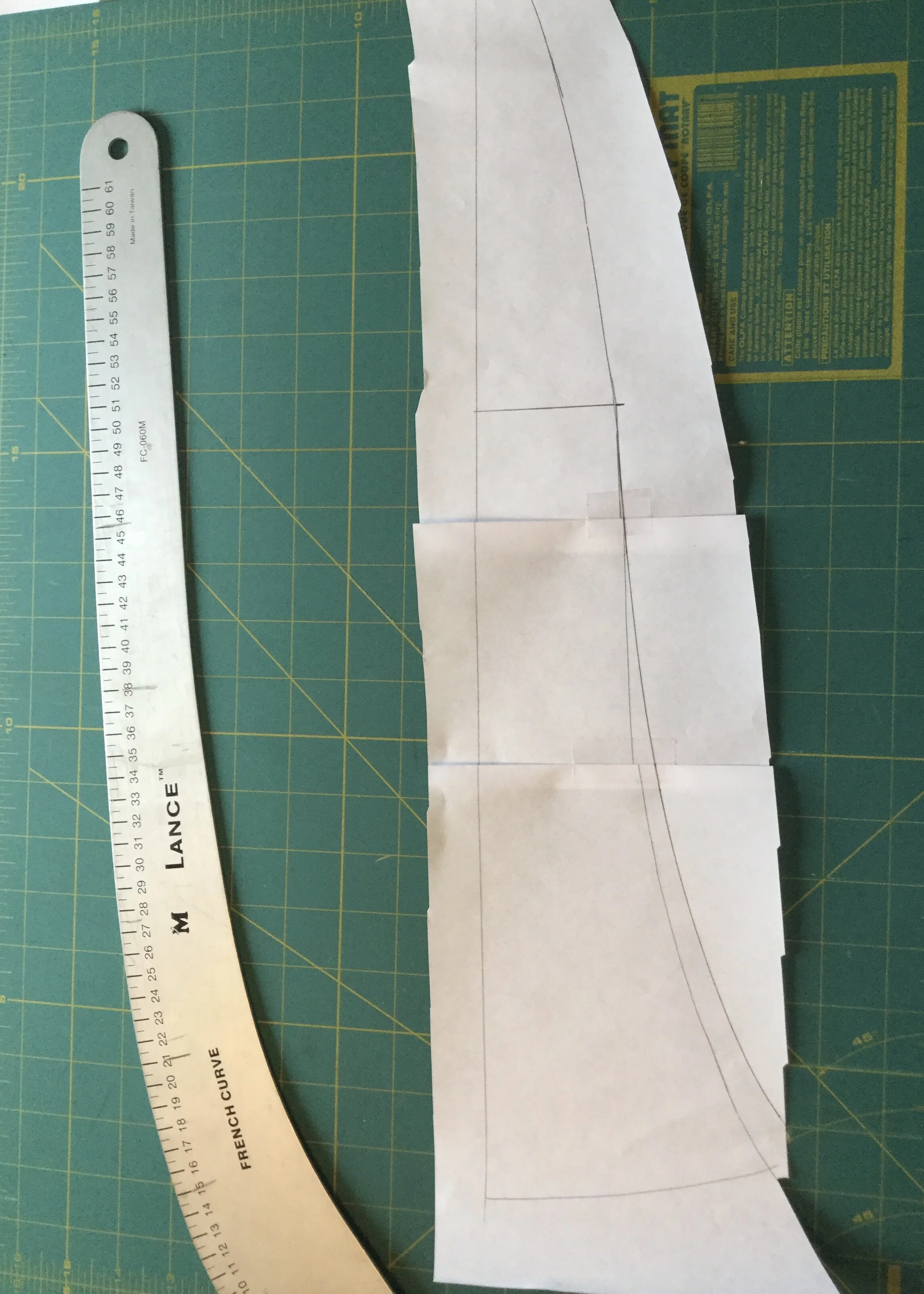 Shortening the pattern.