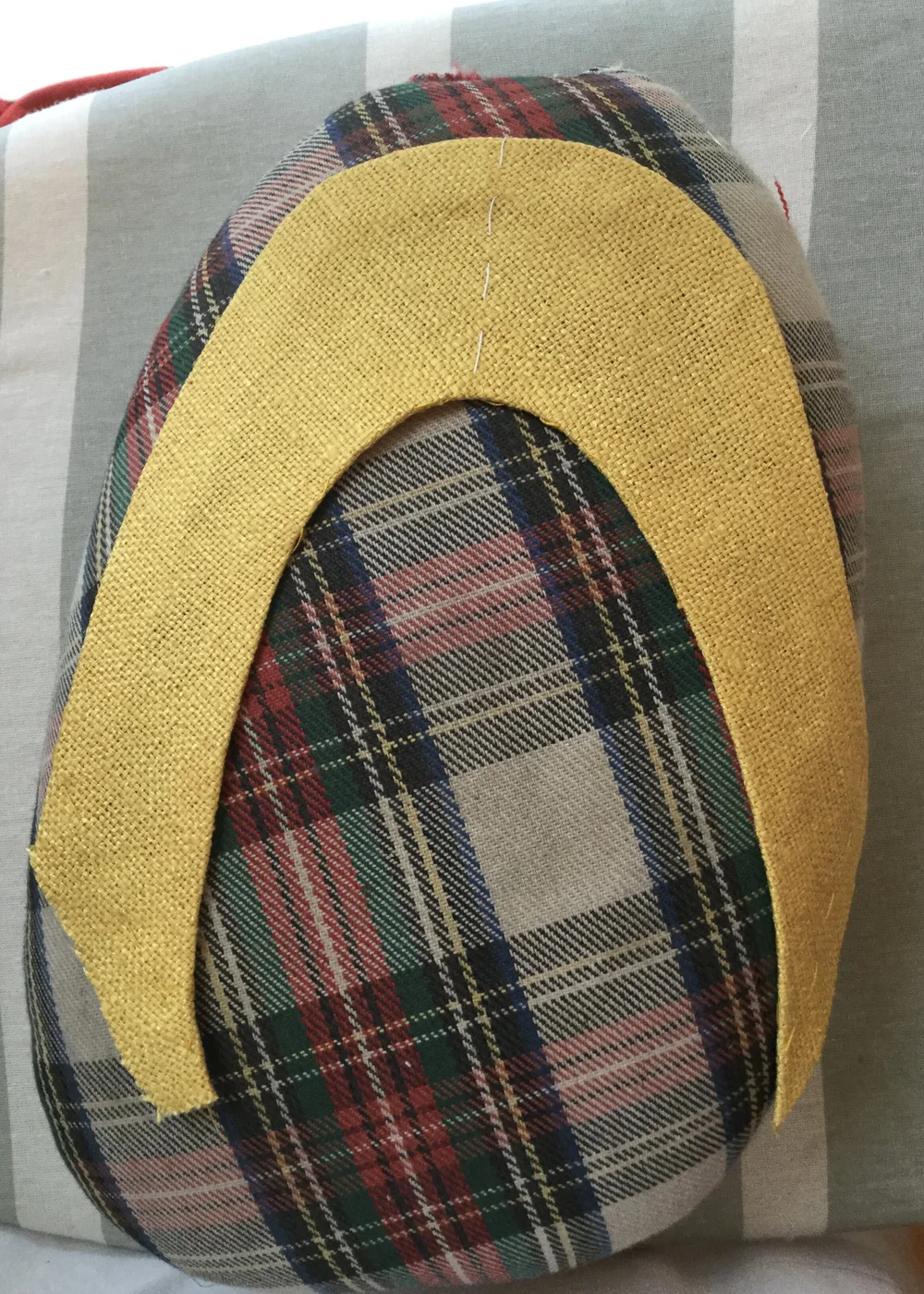 Edges pressed in and shaped.