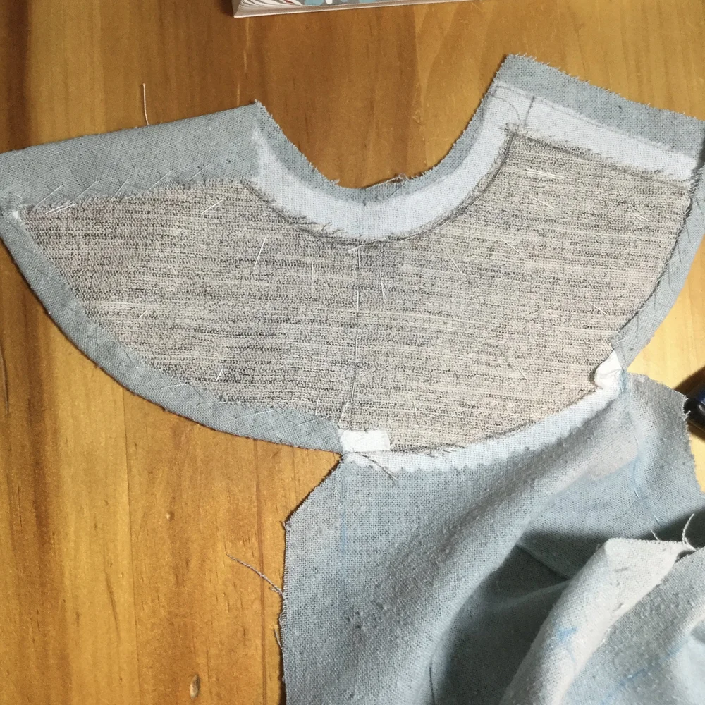 Finished edges on the collar and shoulder.