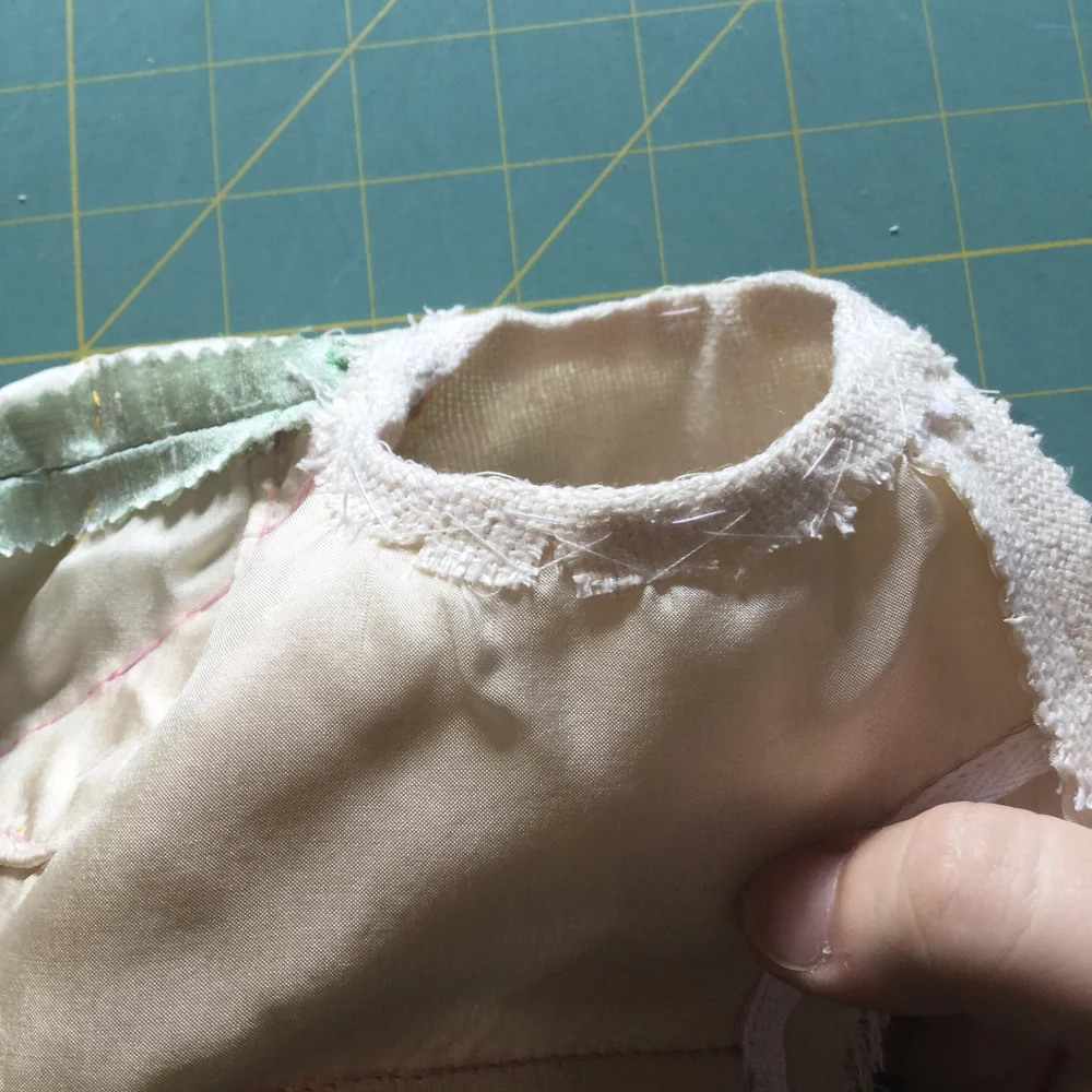 Finished armhole.