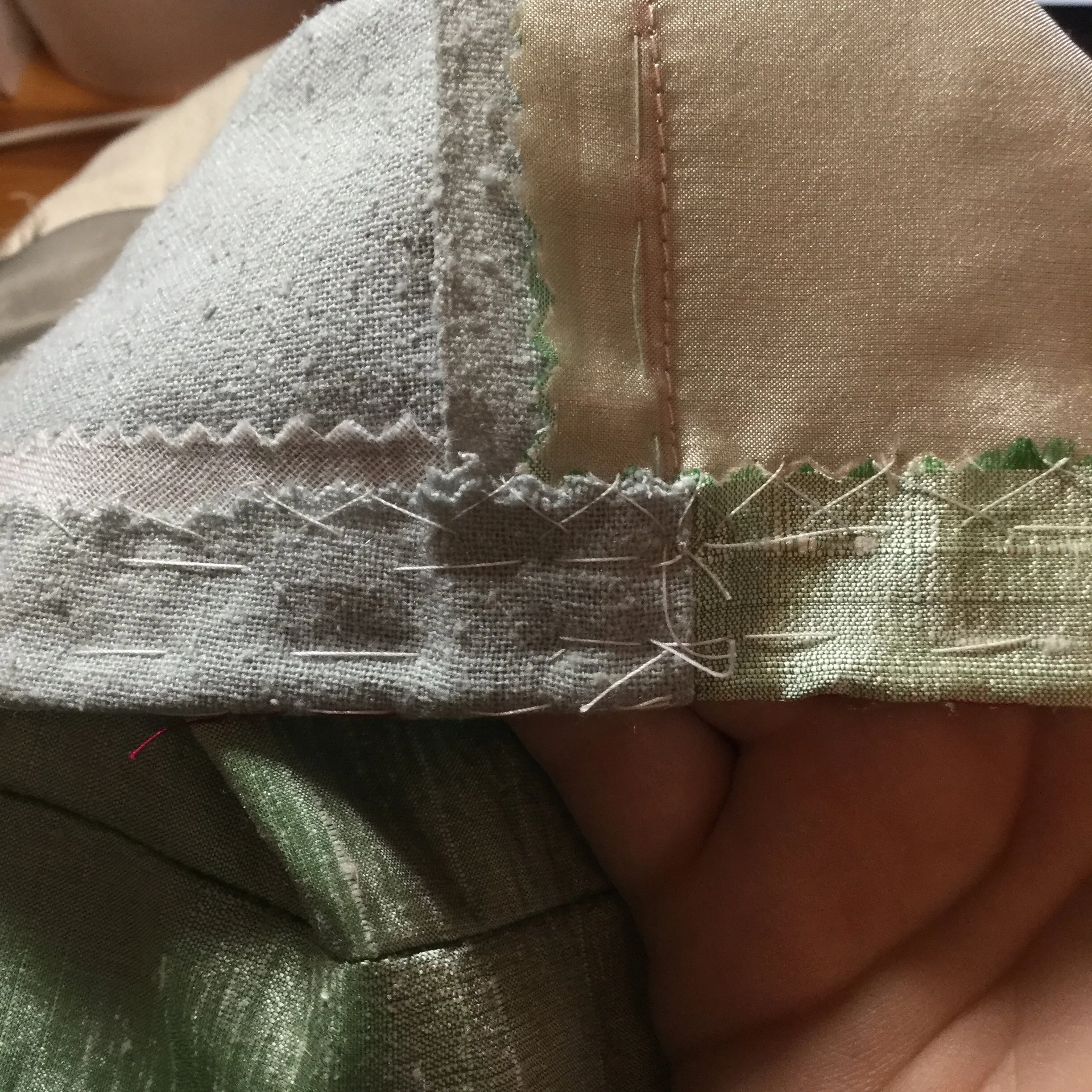 Hem stitched in place.
