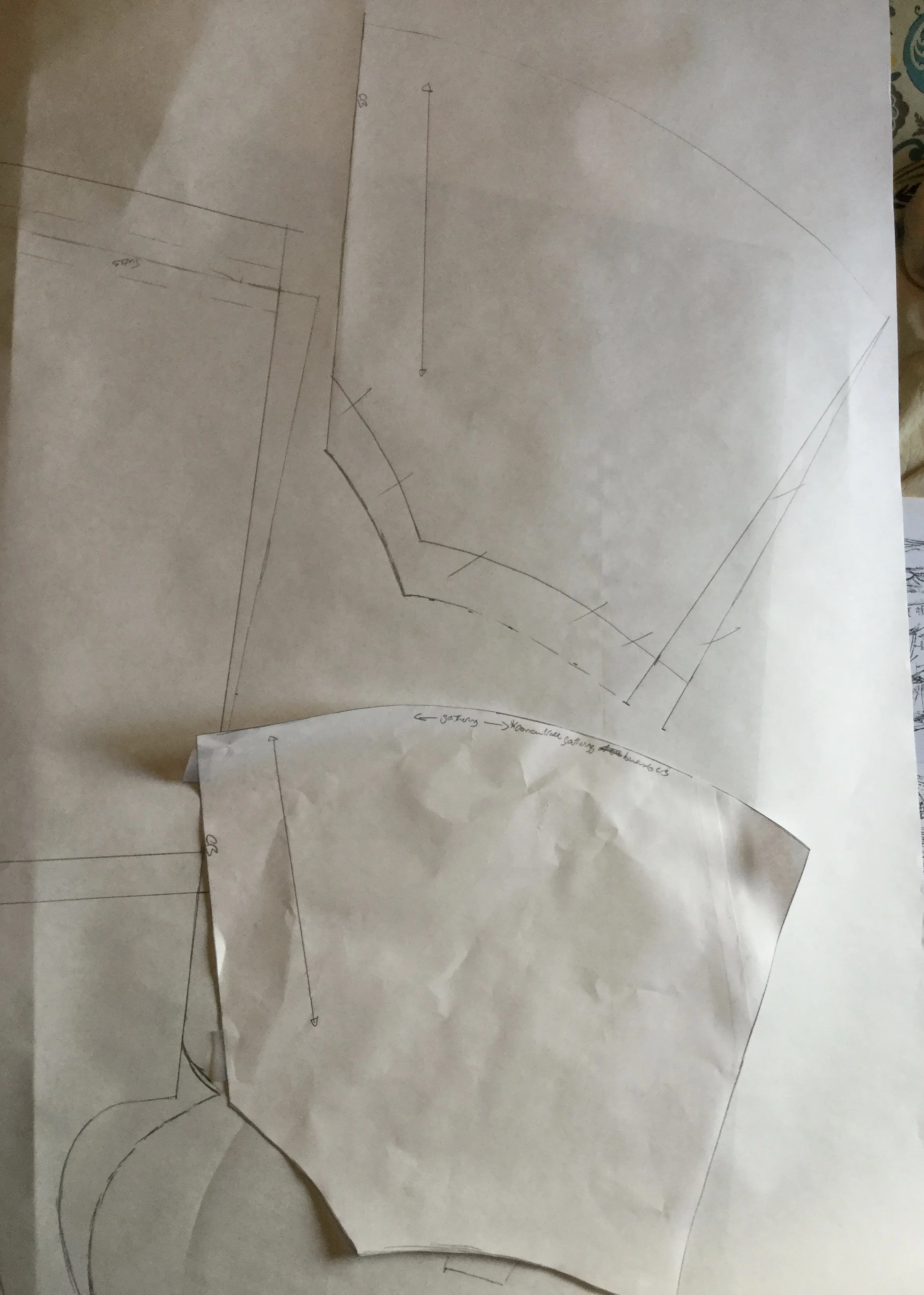 Original and altered back leg patterns.