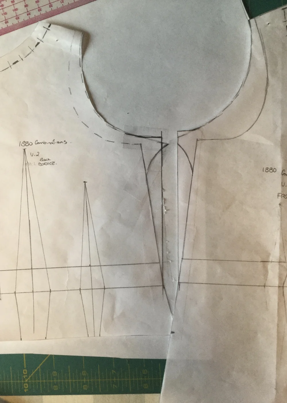 Redrawing the side seam...again.