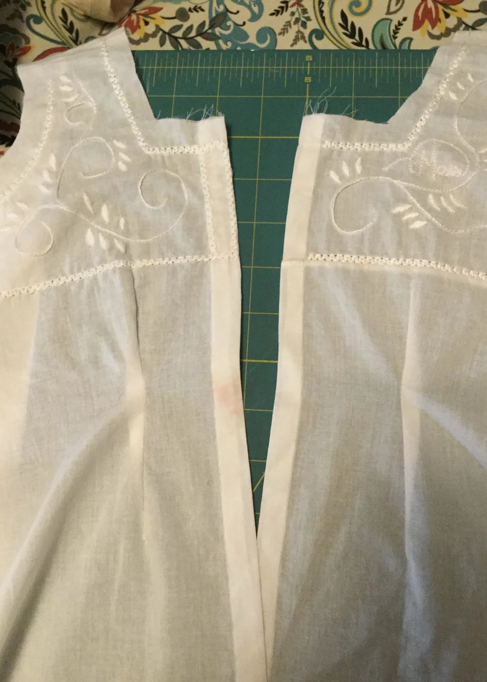 Finished placket.