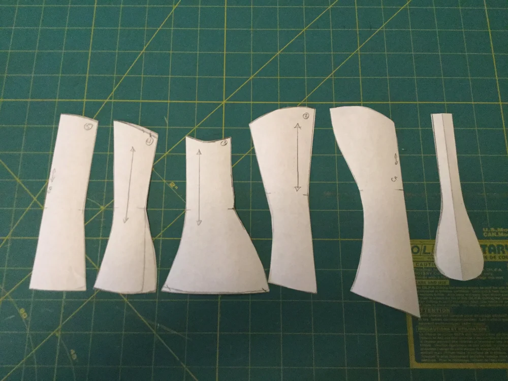 Pattern pieces ready for mock up.