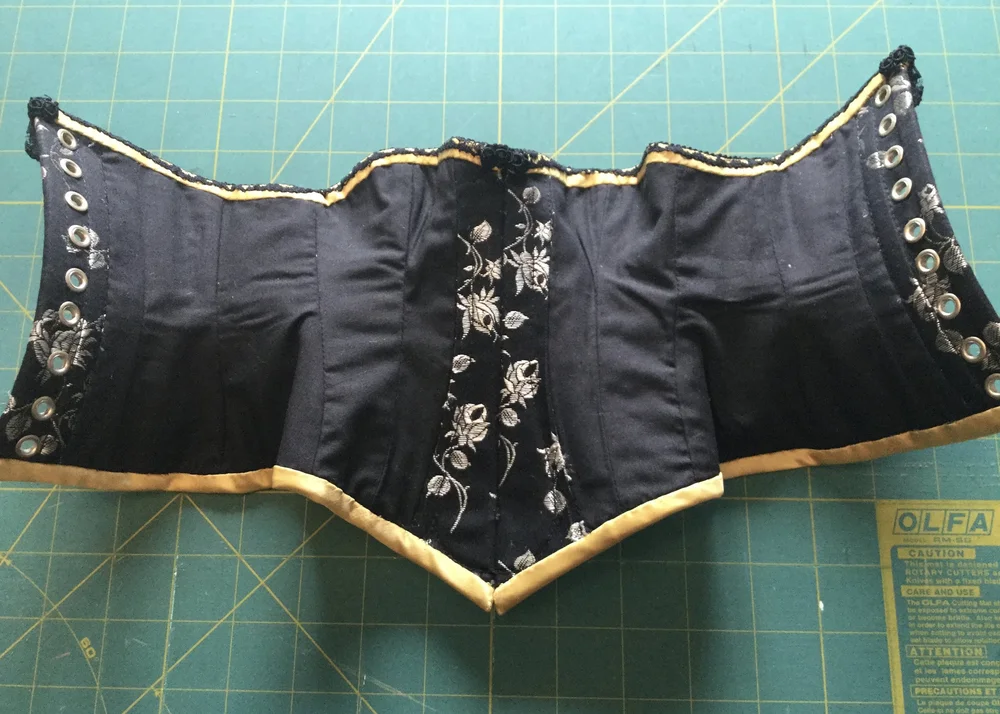 Inside of completed corset.