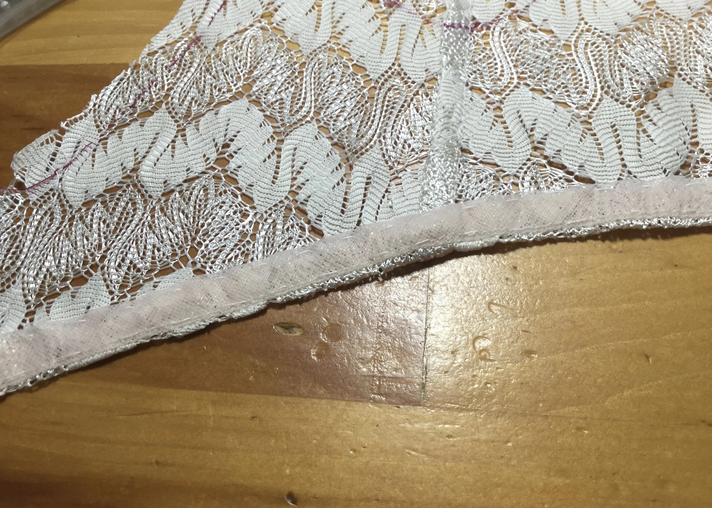Finishing the facing.