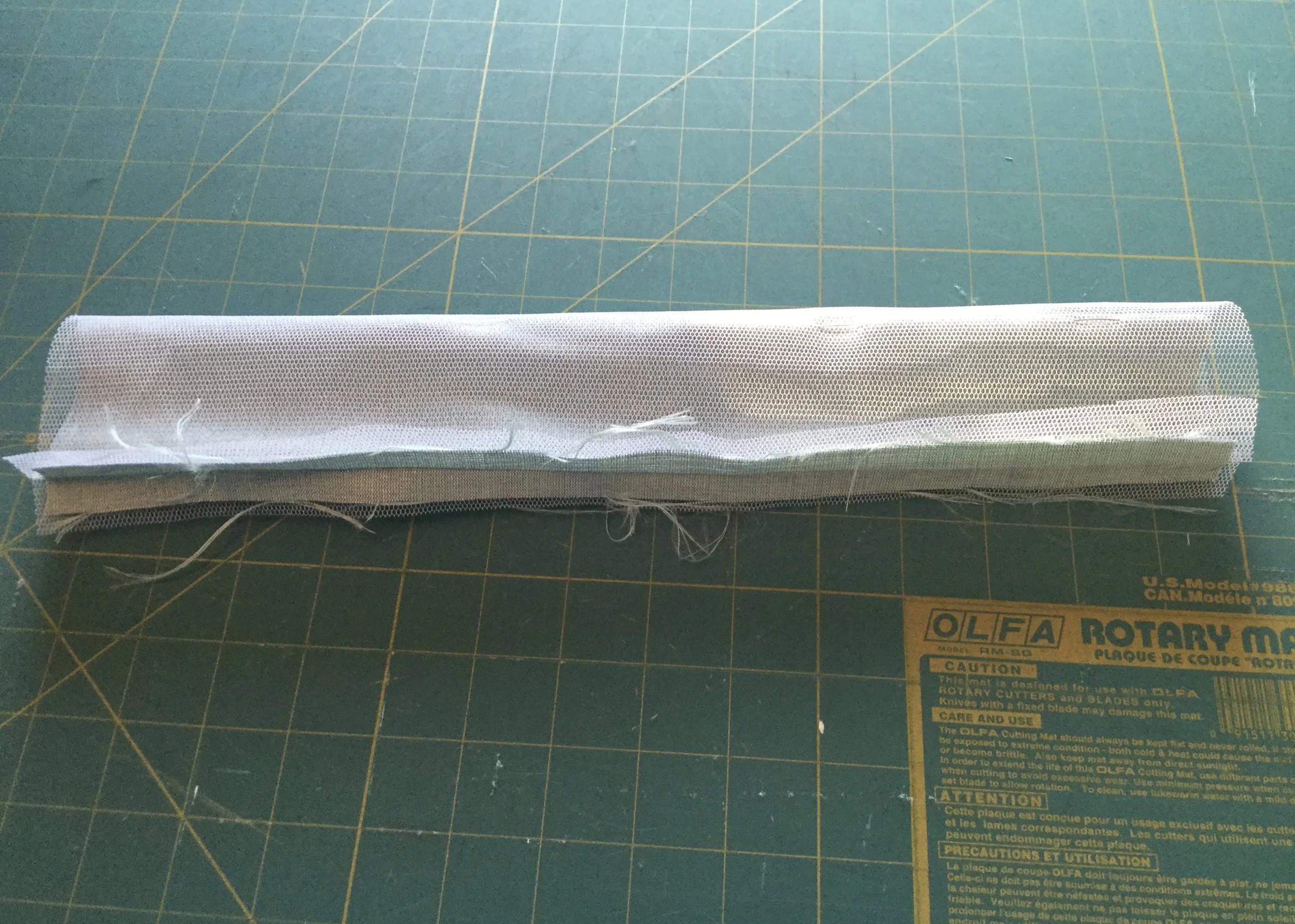 Stitching the tube.