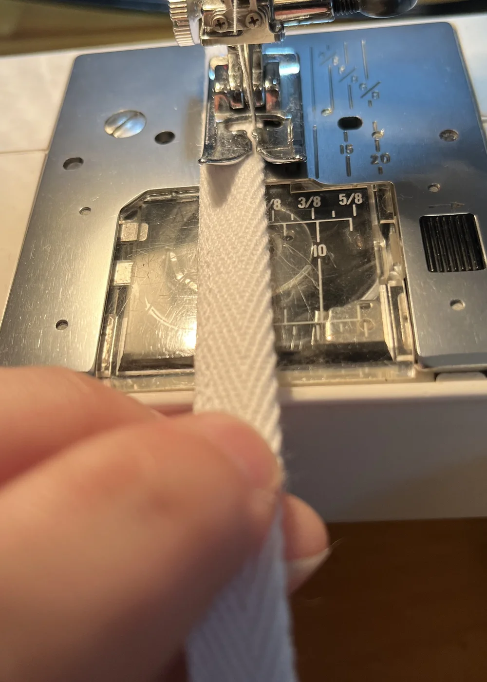 Topstitching the other side