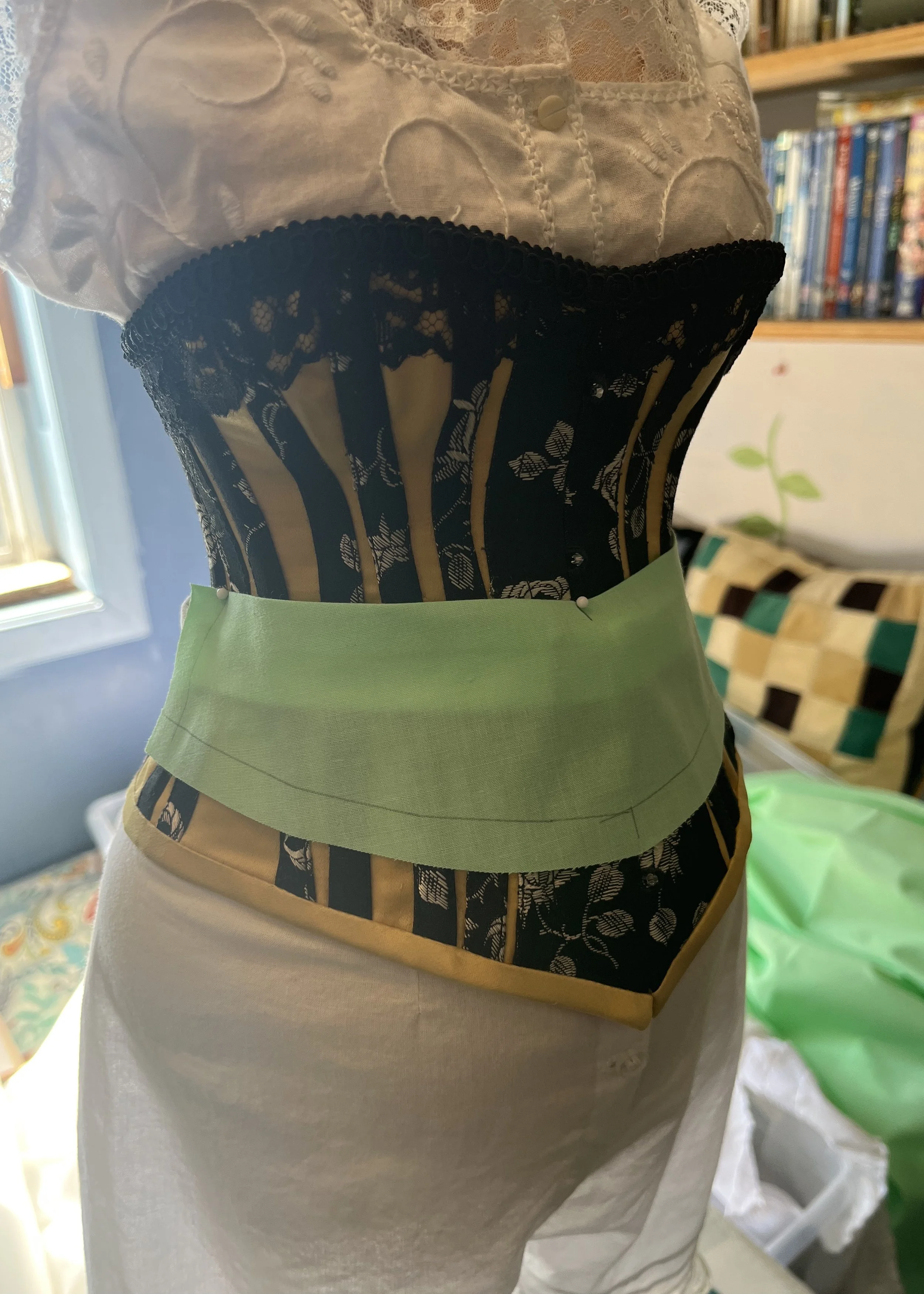 Checking the finished pattern.