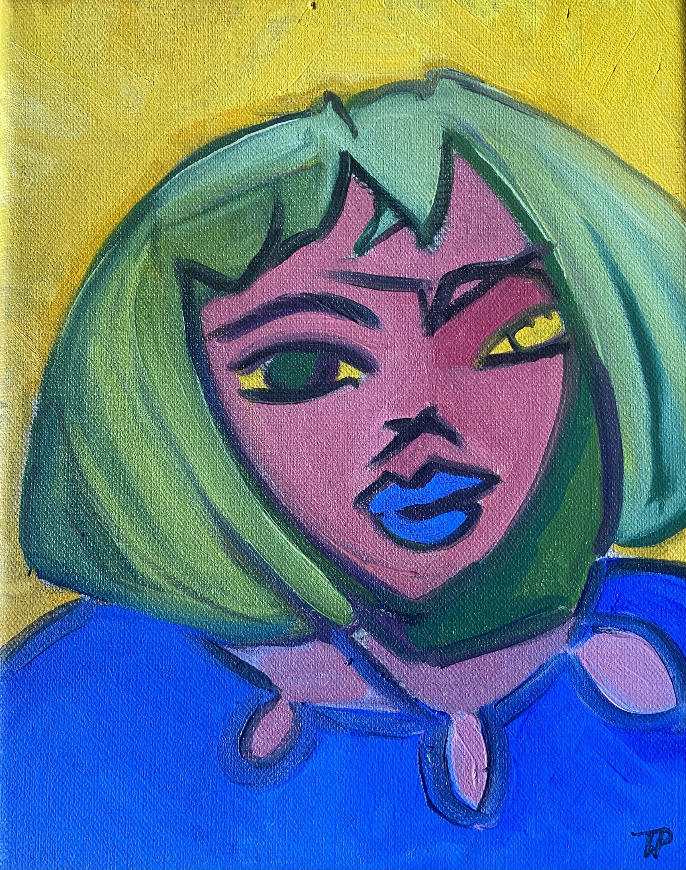 Cathy in fauvist colors