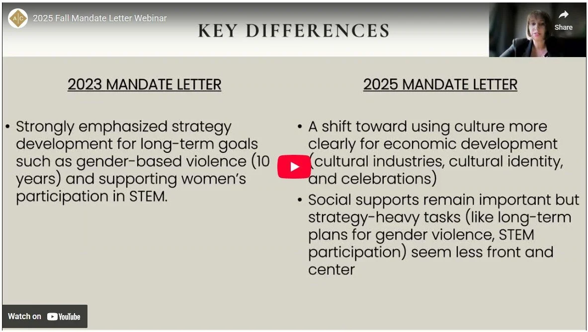 2025 Fall Mandate Letter Webinar