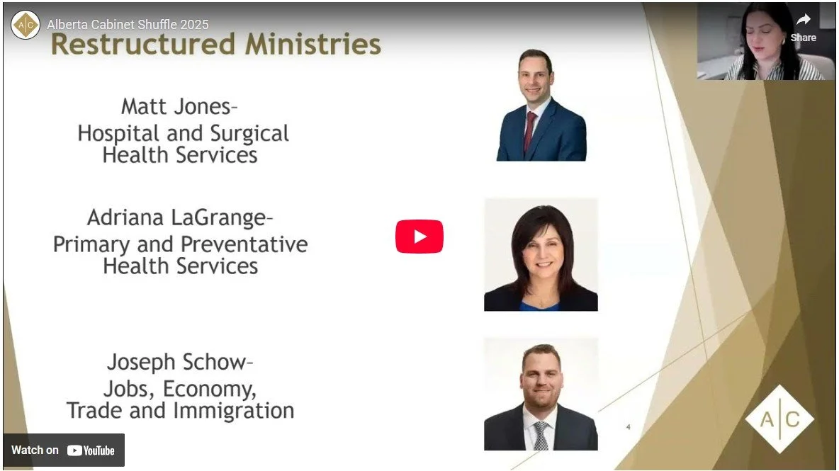 Alberta Cabinet Shuffle 2025