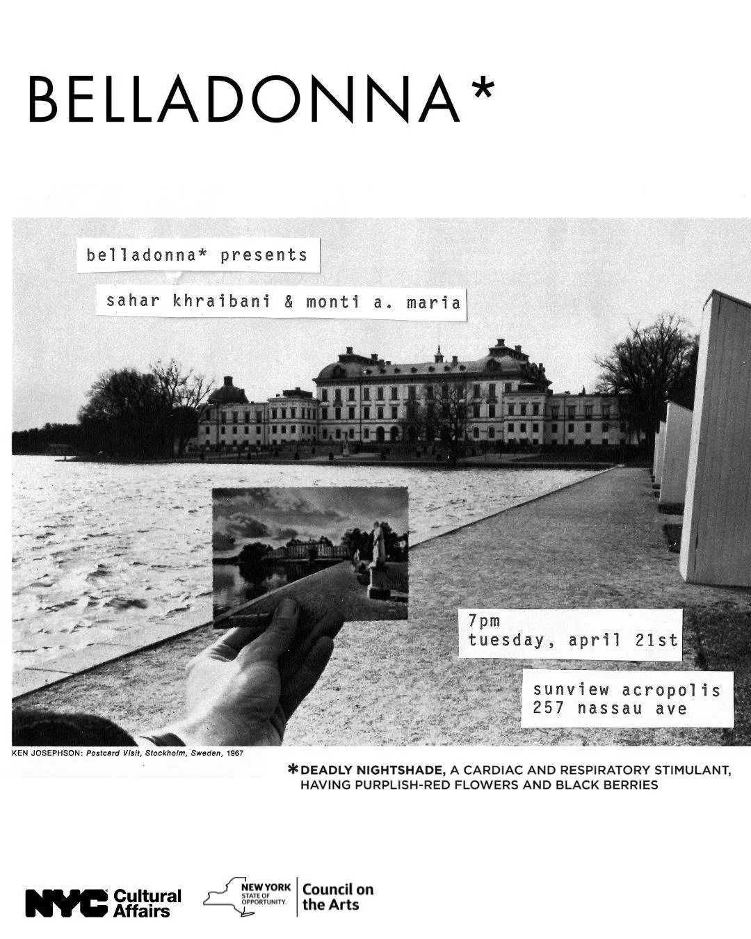 Belladonna* Presents Sahar Khraibani &amp; Monti A. Maria