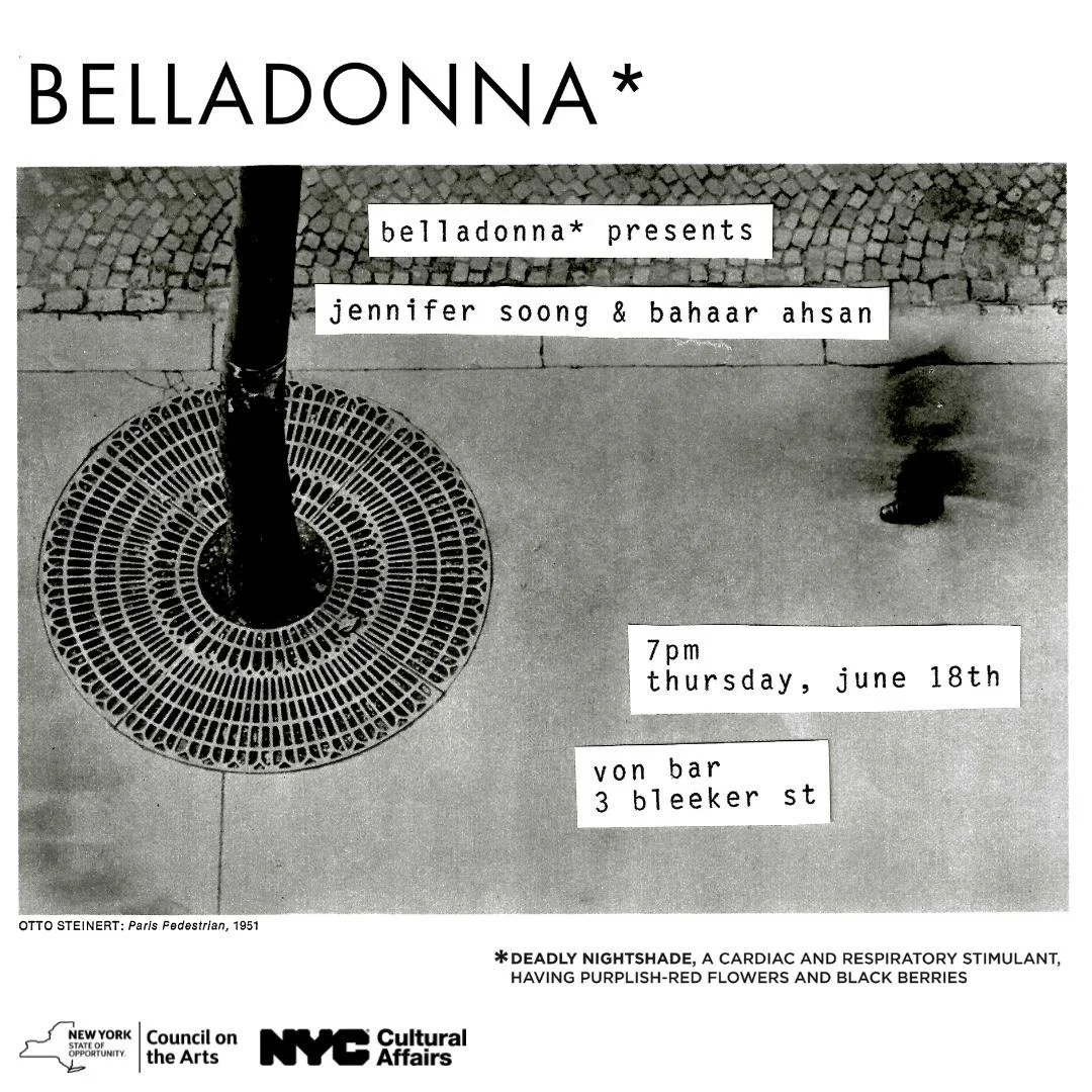 Belladonna* Presents Jennifer Soong & Bahaar Ahsan