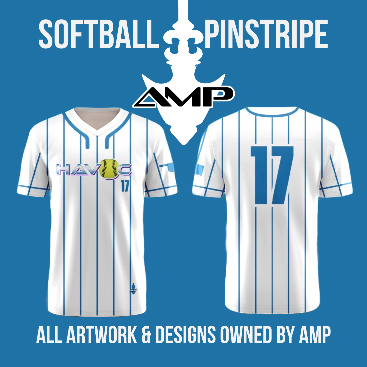 Custom Pinstripe Softball Jersey