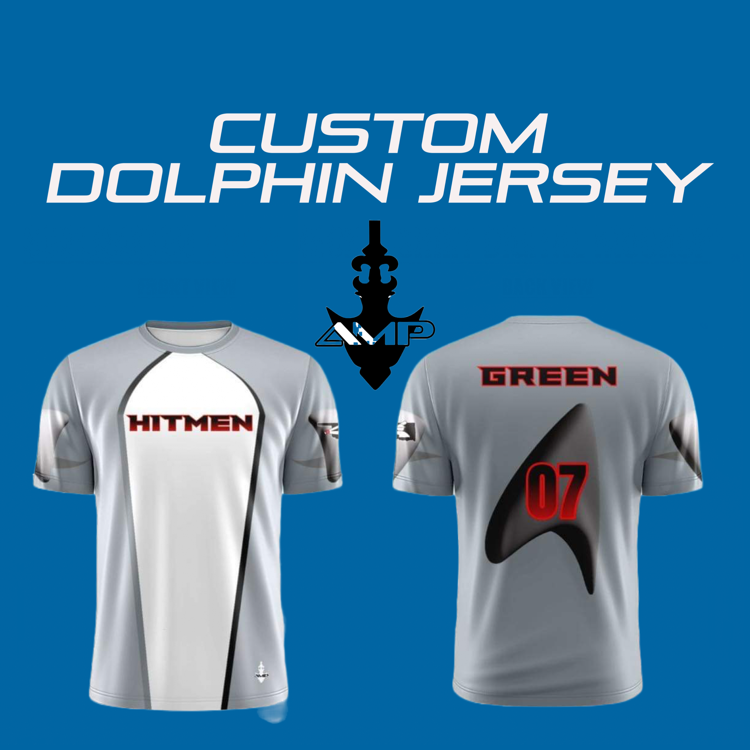 Custom designed Dolphin jersery