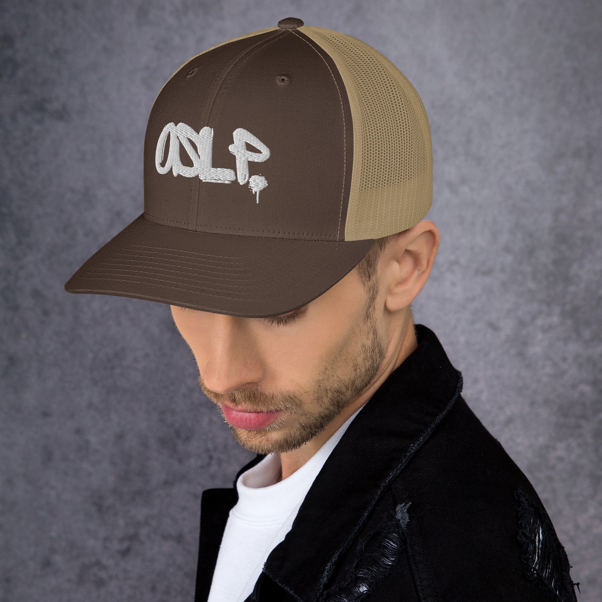 retro-trucker-hat-brown-khaki-left-686b6cf111575.jpg