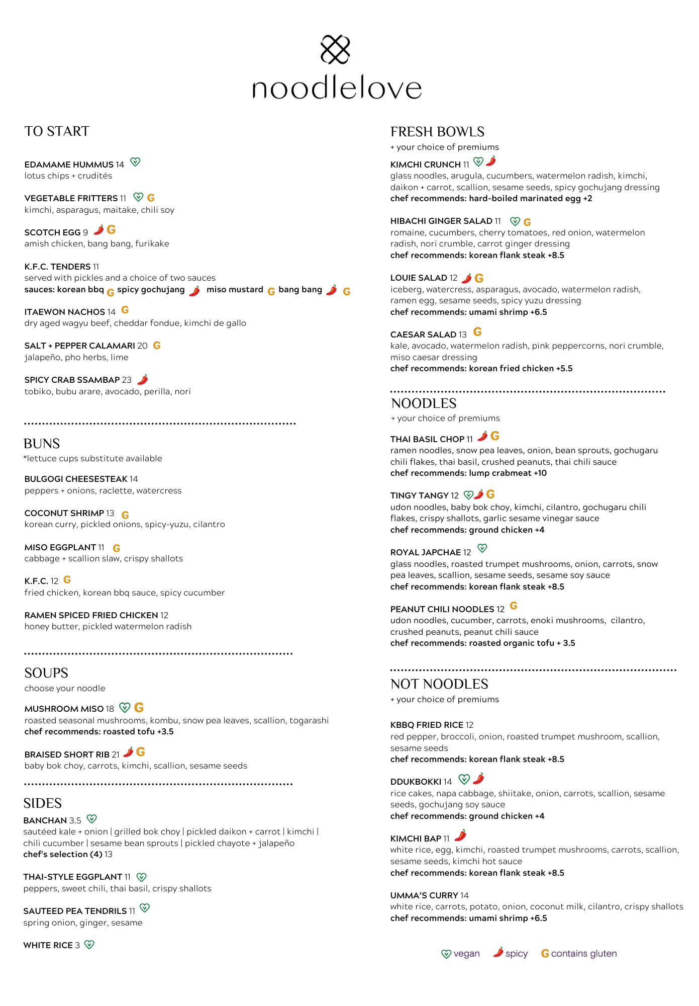 Menu — Noodlelove site
