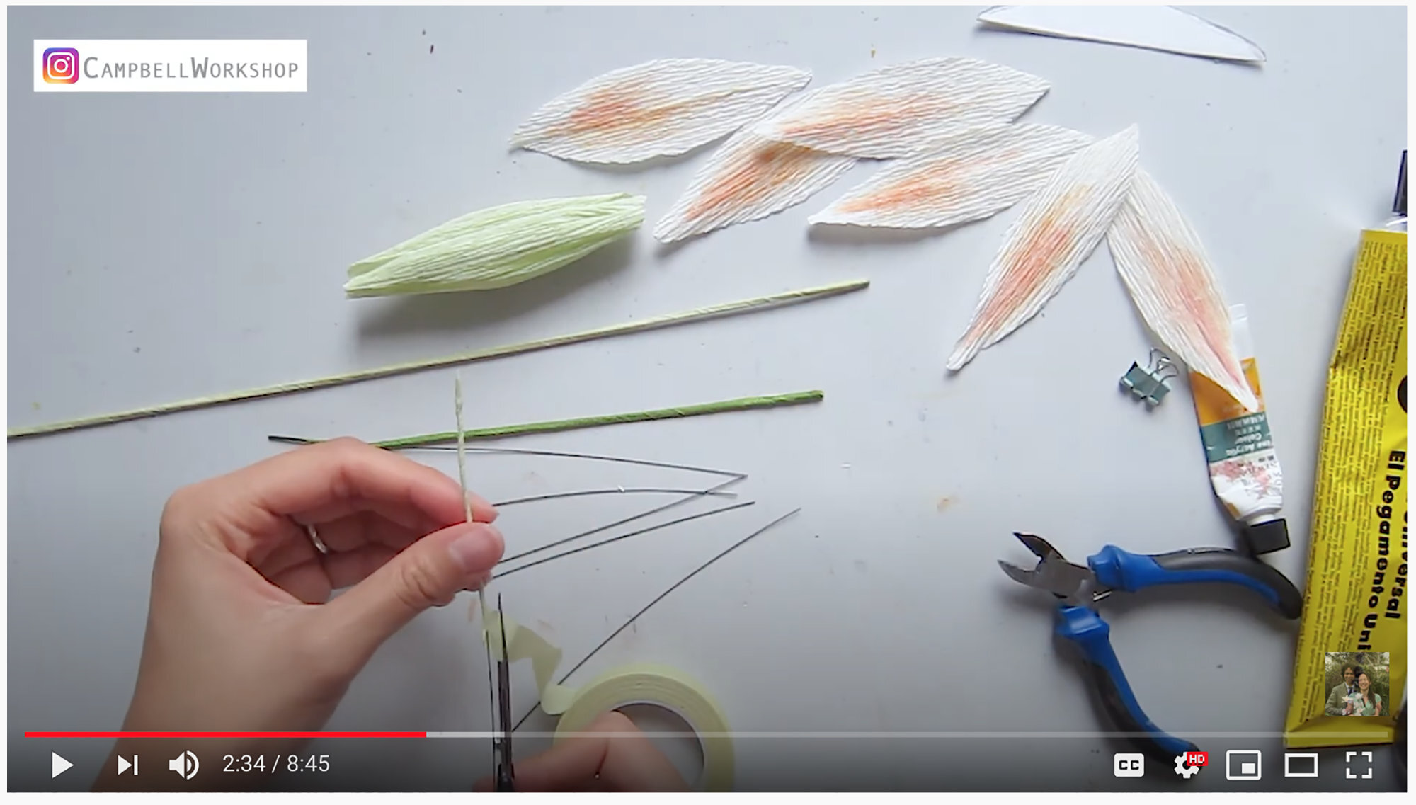 Crepe paper Oriental Lily Stargazer lily