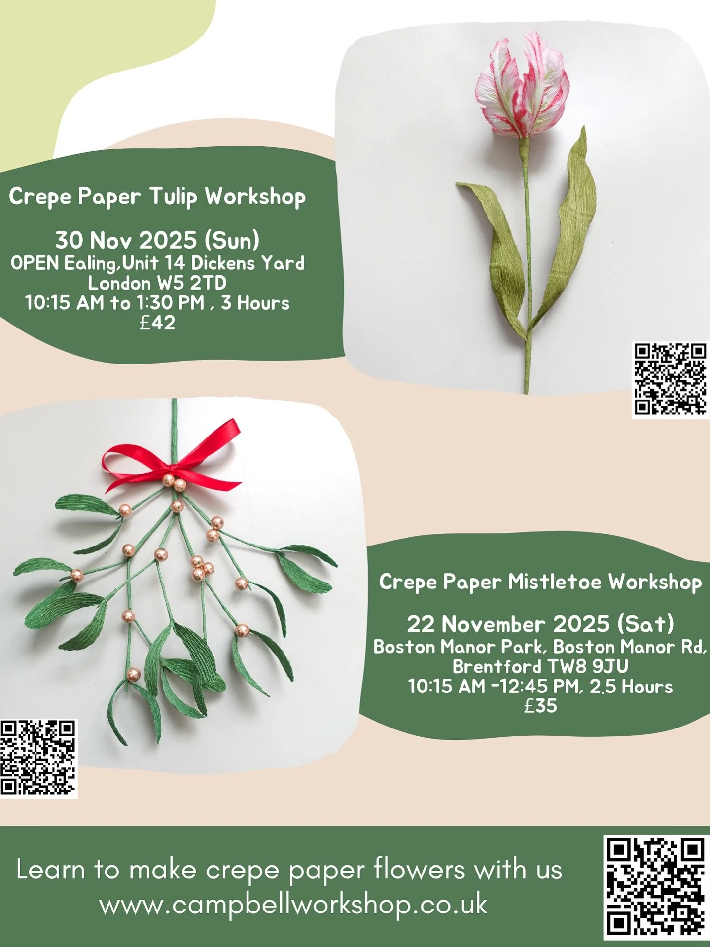 🌷🎄 Our First Public Workshops Are Here!

We&rsquo;re so excited to invite you to our first-ever public workshops &mdash; a celebration of creativity, community, and seasonal beauty! 🌸✨

Join us for a hands-on floral experience where you&rsquo;ll d