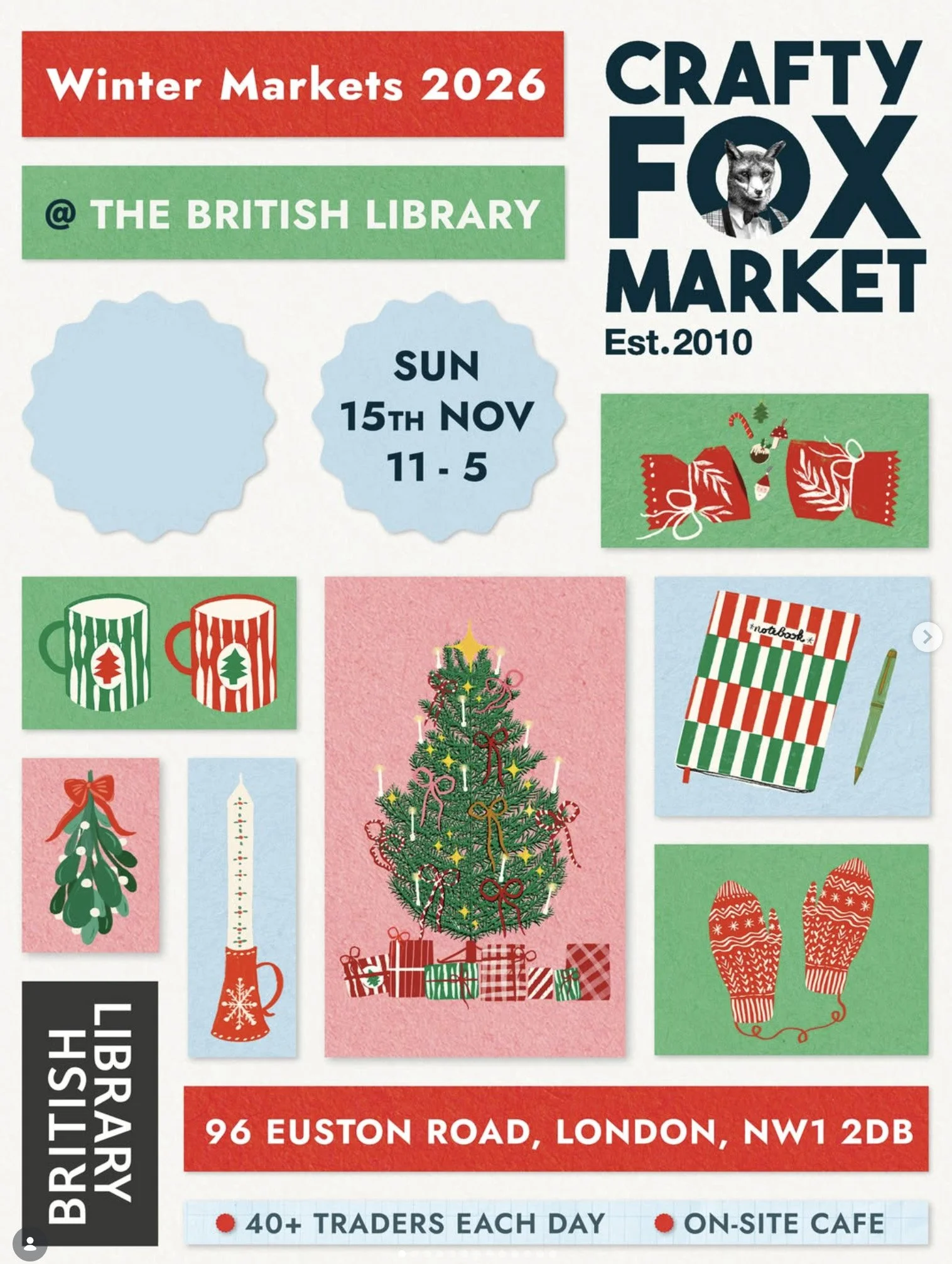 Crafty Fox Market at The British Library on Sun 15th November