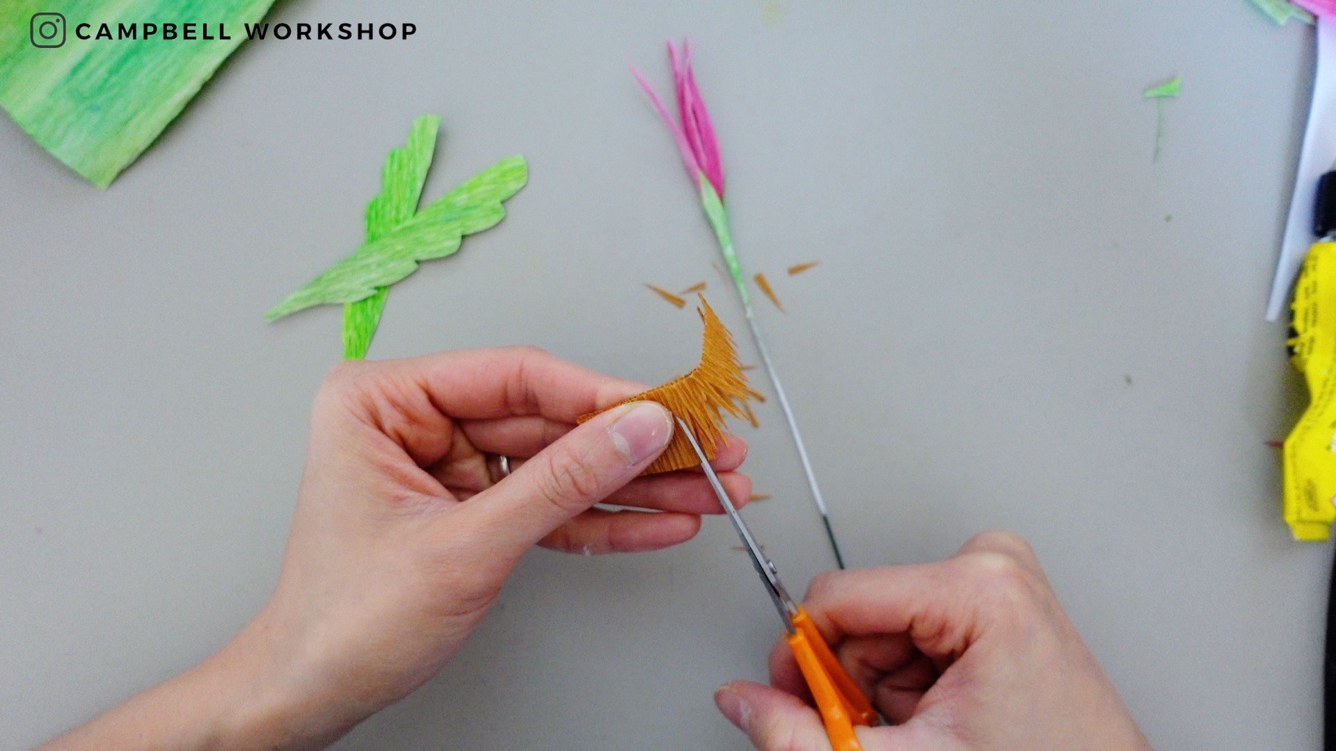 Crepe Paper Christmas Cactus