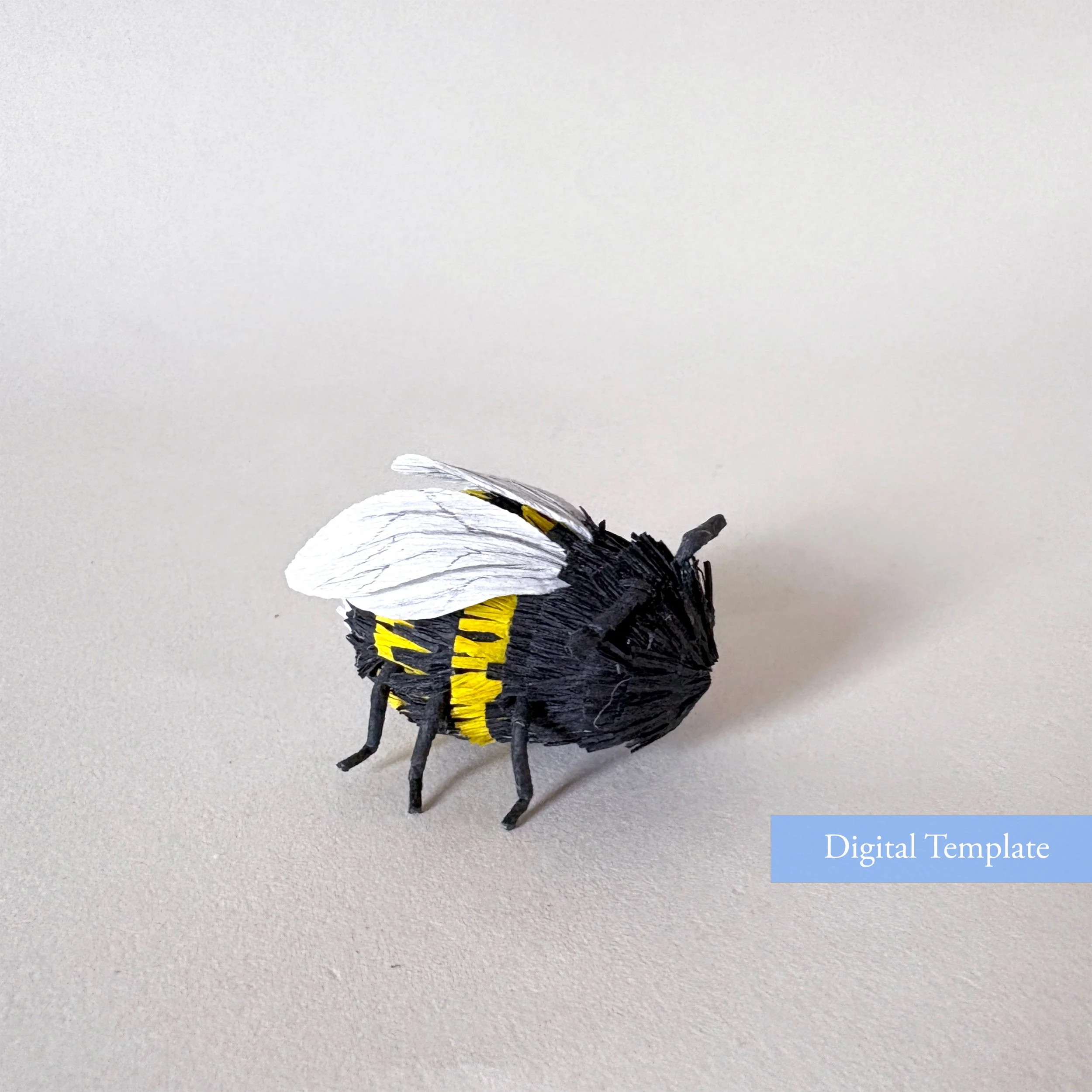 Crepe Paper Bumble Bee Digital Template