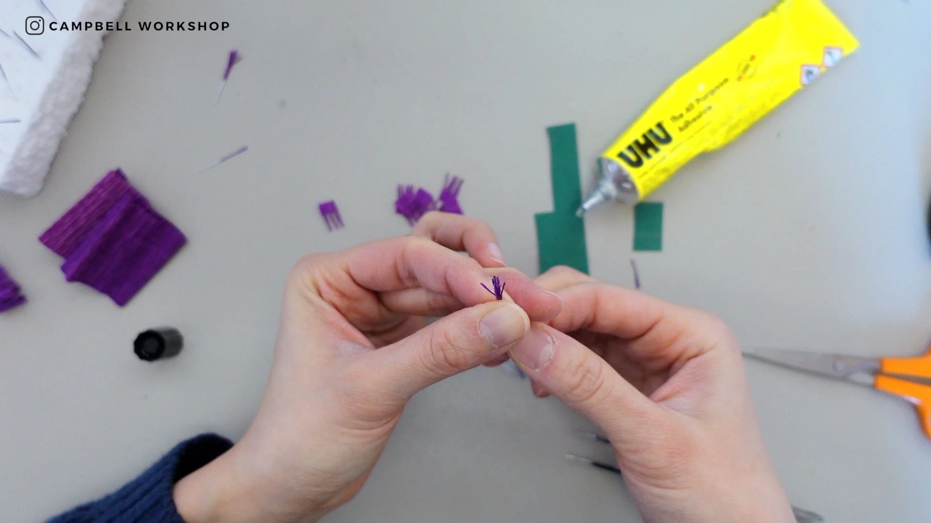 Crepe Paper Cornflower