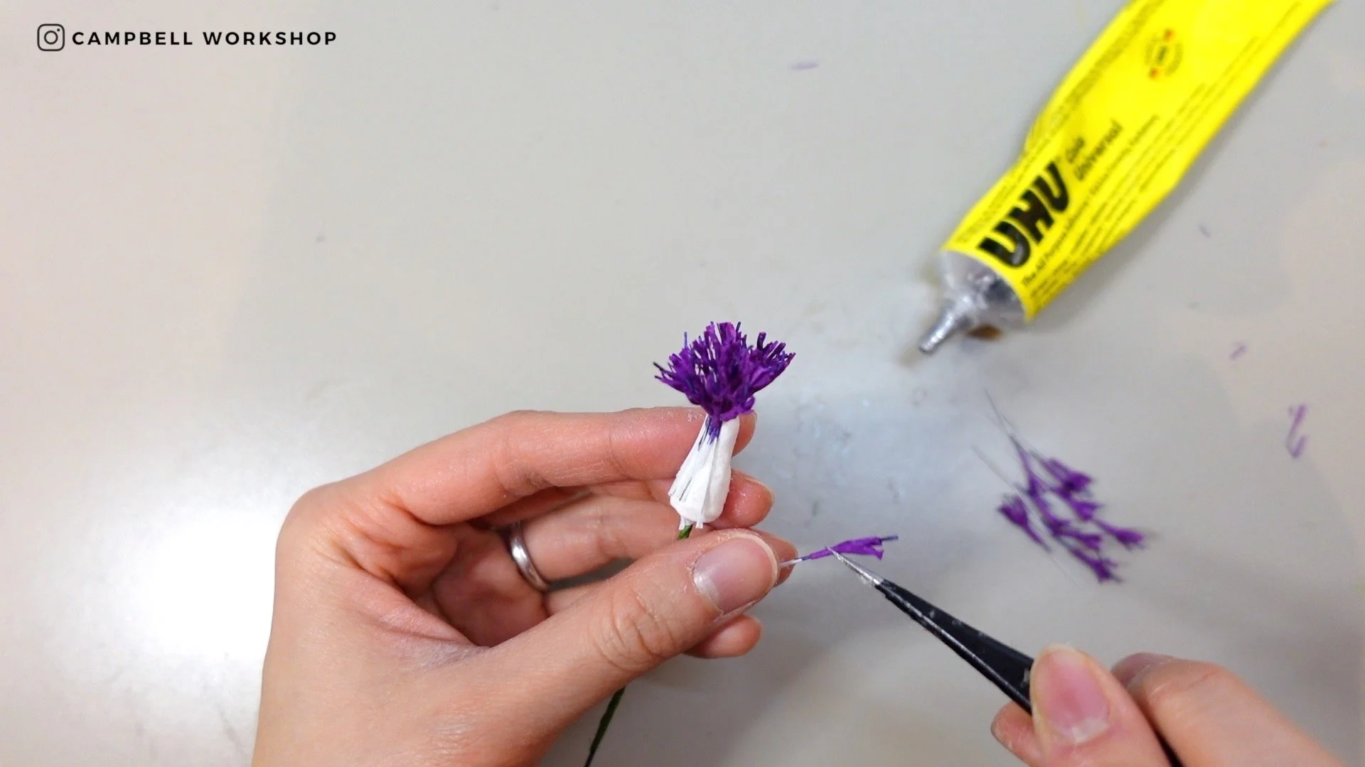 Crepe Paper Cornflower