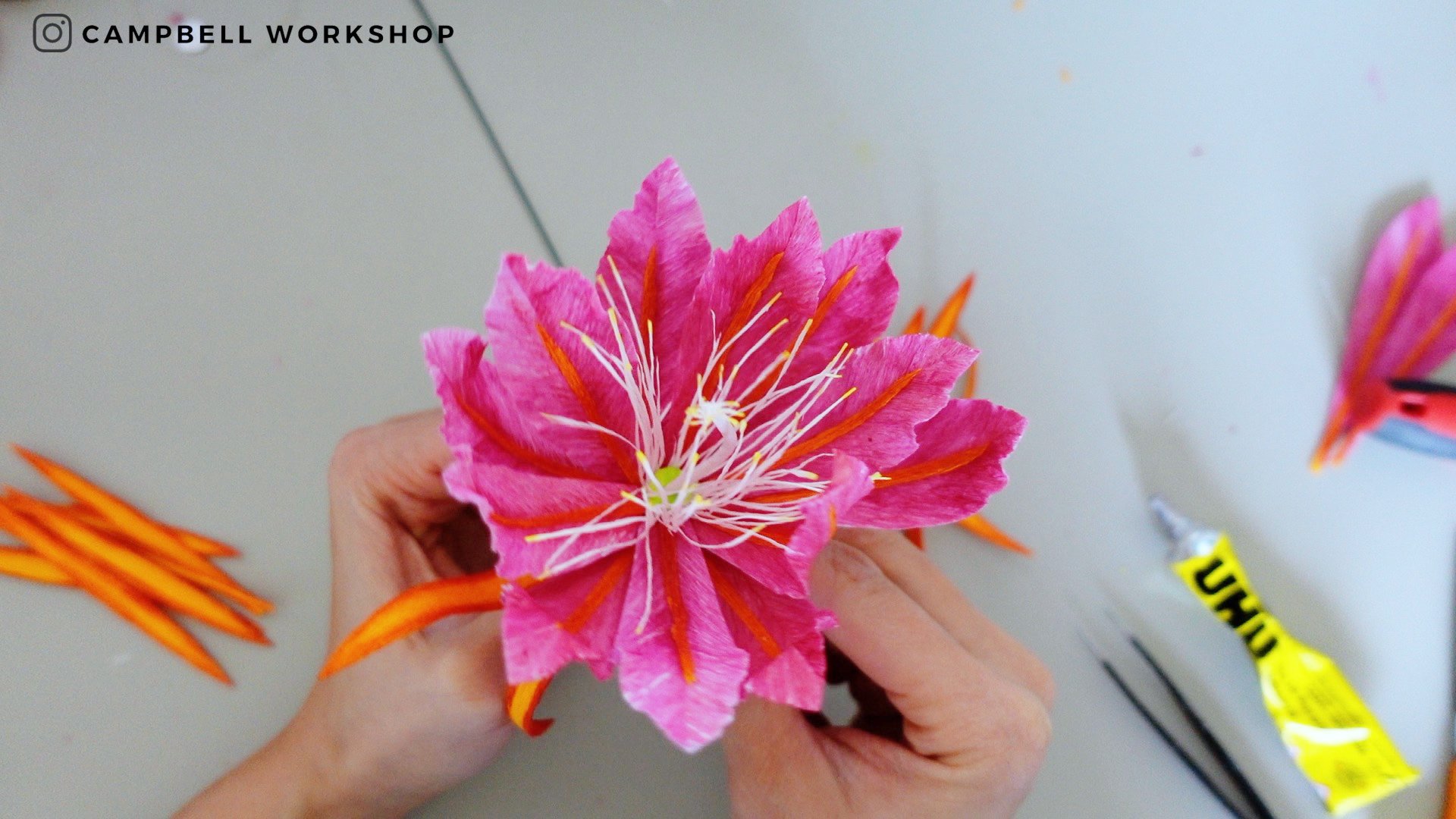 Crepe Paper Christmas Cactus