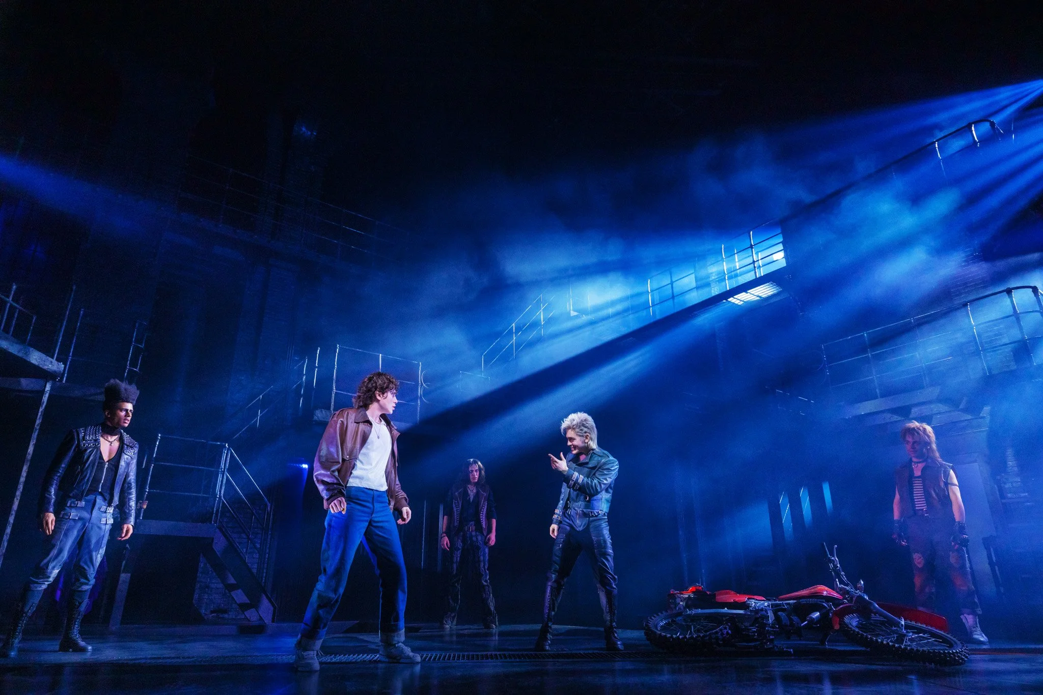 Lost Boys-Tony Award Winner for Best Scenic Design 2026. Scenic Design by Dane Laffrey. Photo Credit Matthew Murphy.