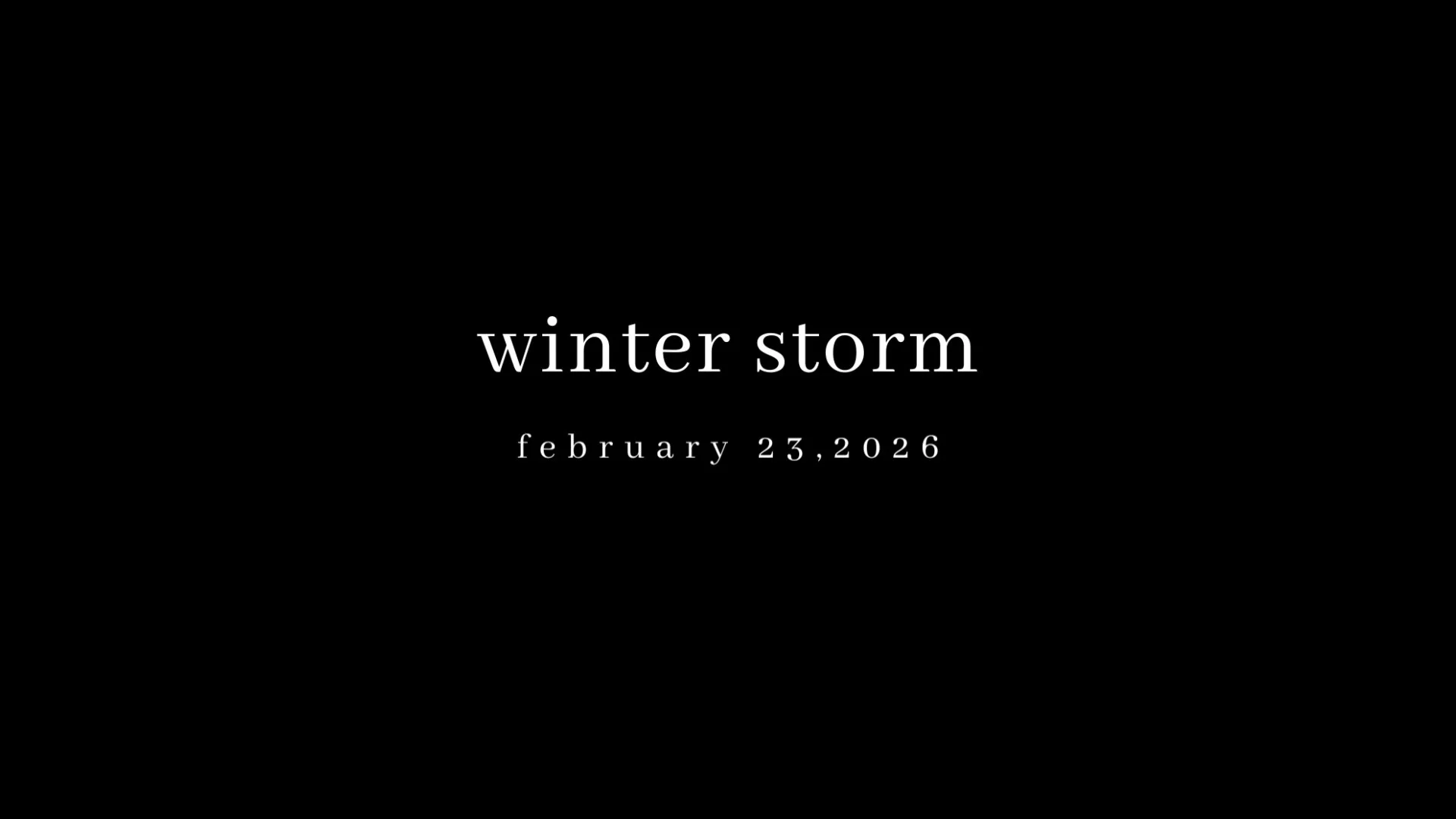 Record Setting Winter Storm