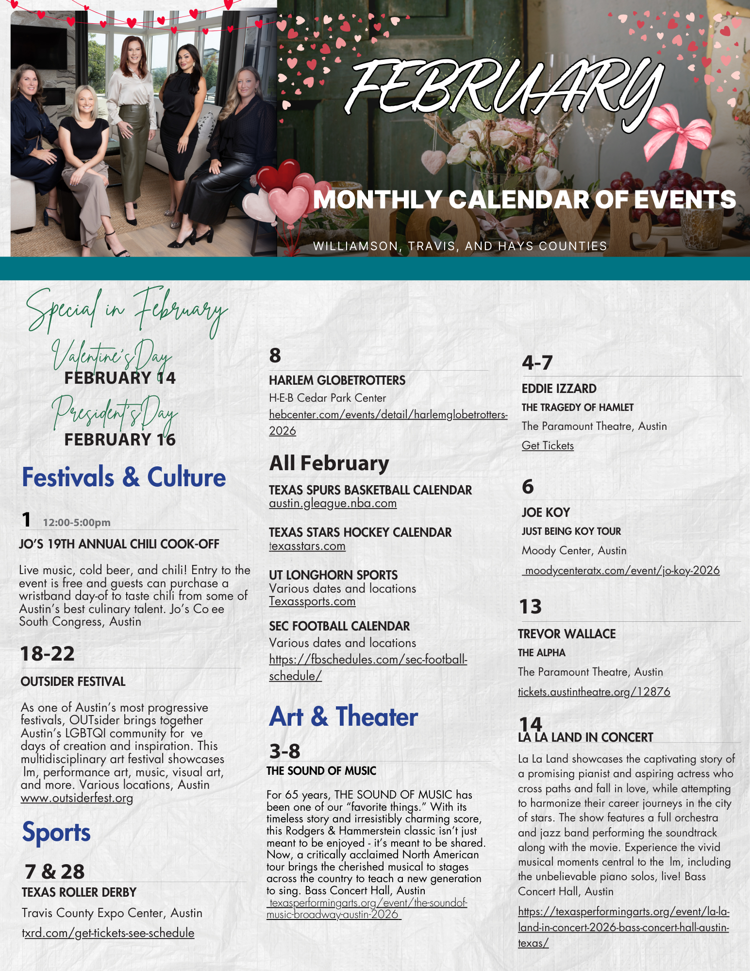 February in Austin- Plan Your Events!