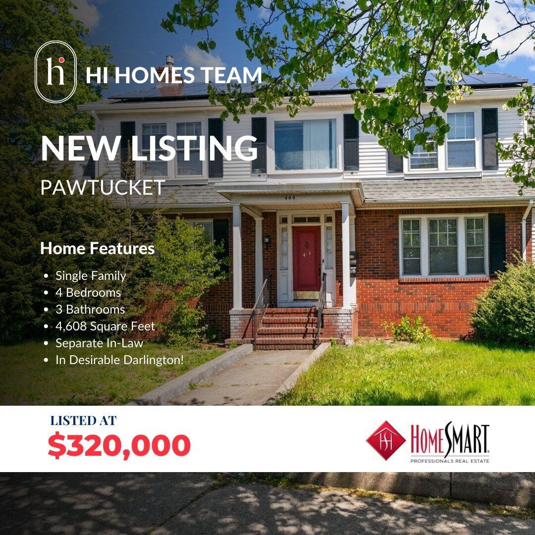 Brand new listing by @john_willette in the Darlington area of Pawtucket!

This beautiful brick colonial has over 4,600 square feet of living space and an extra apartment or in-law space completely separate from the main house. This is a great find at