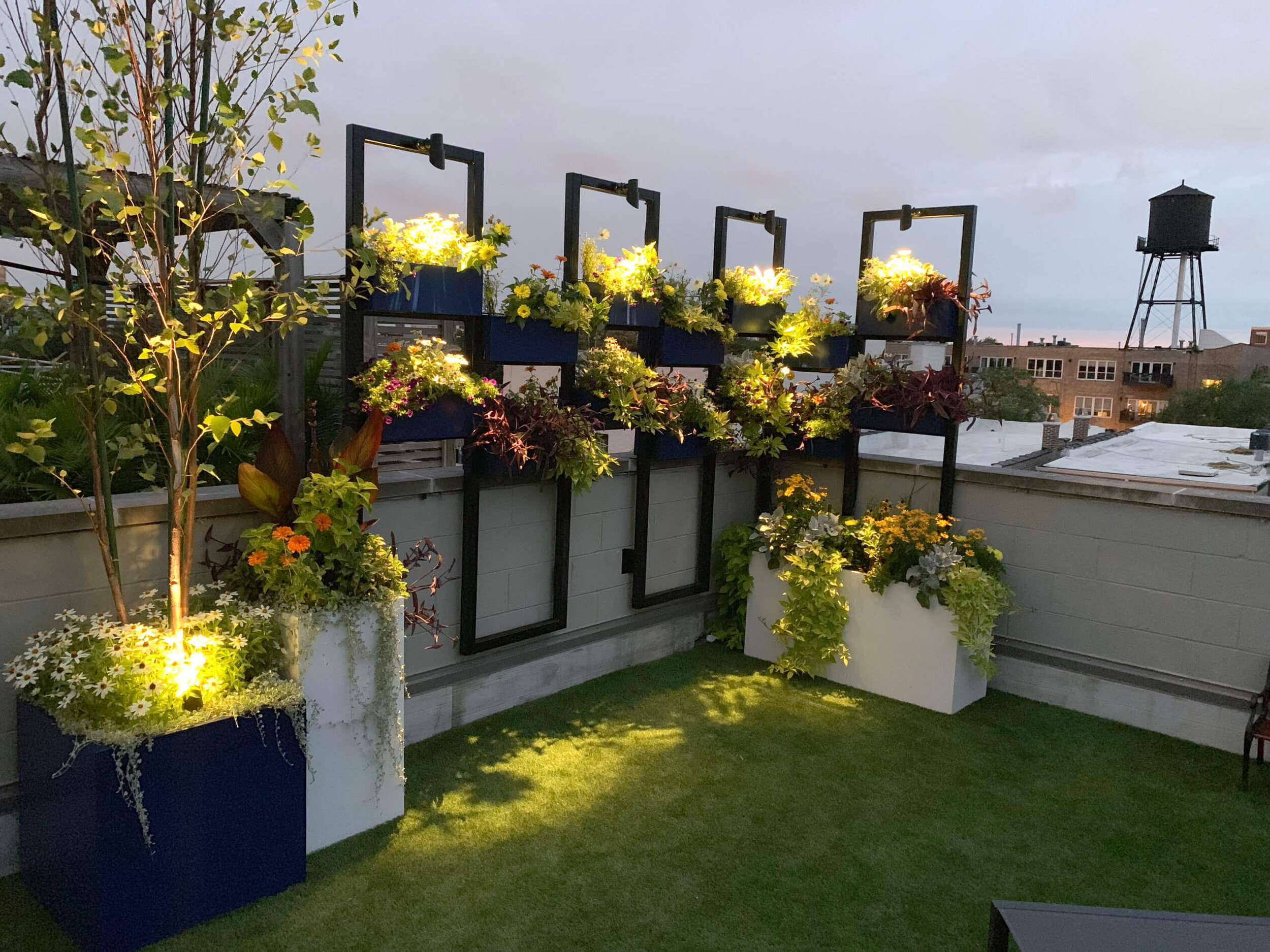 Living Wall on Rooftop Deck in Wicker Park, Chicago