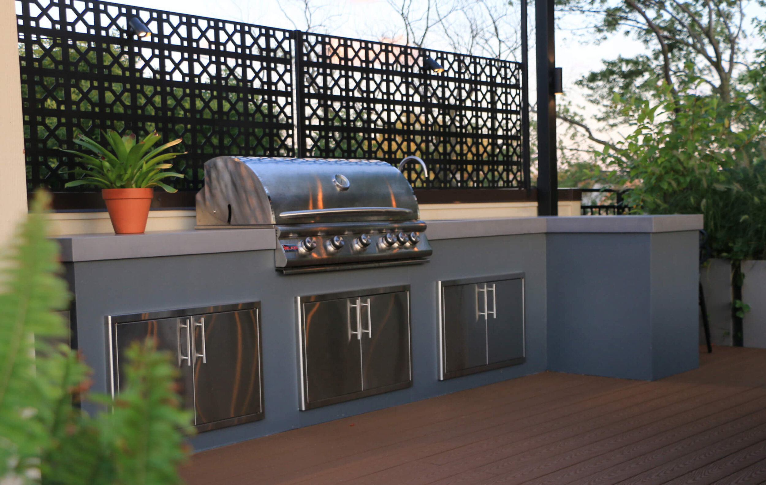 Chicago Rooftop Deck Kitchen Design and Installation