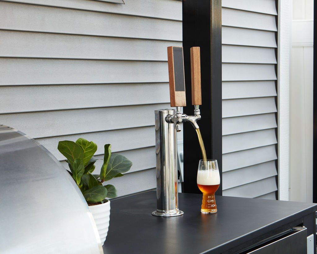 Outdoor Bar Installation with Kegerator in Chicago